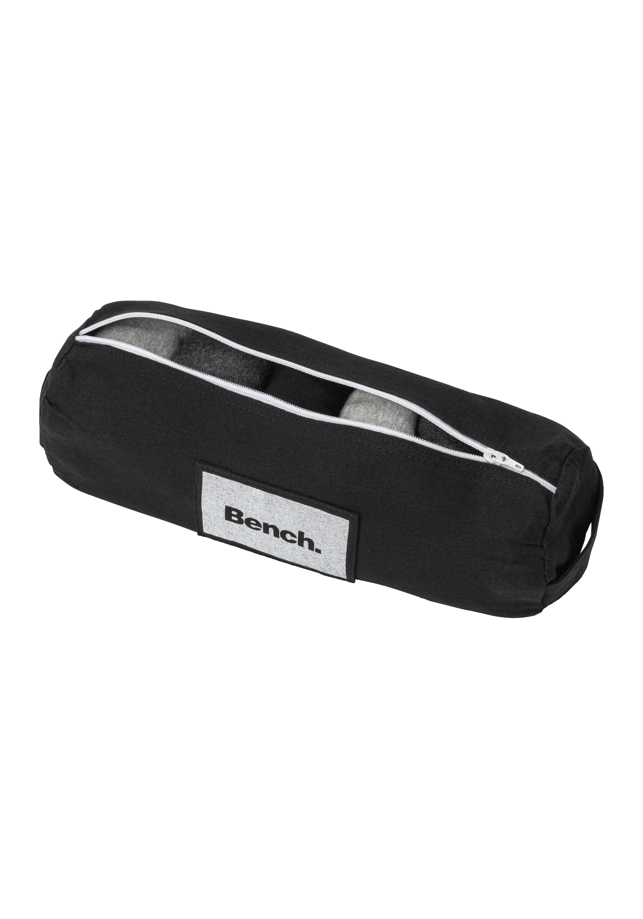 Bench. Kurzsocken, (Federtasche, 7 Paar), in ansprechendem Mäppchen mit Reissverschluss