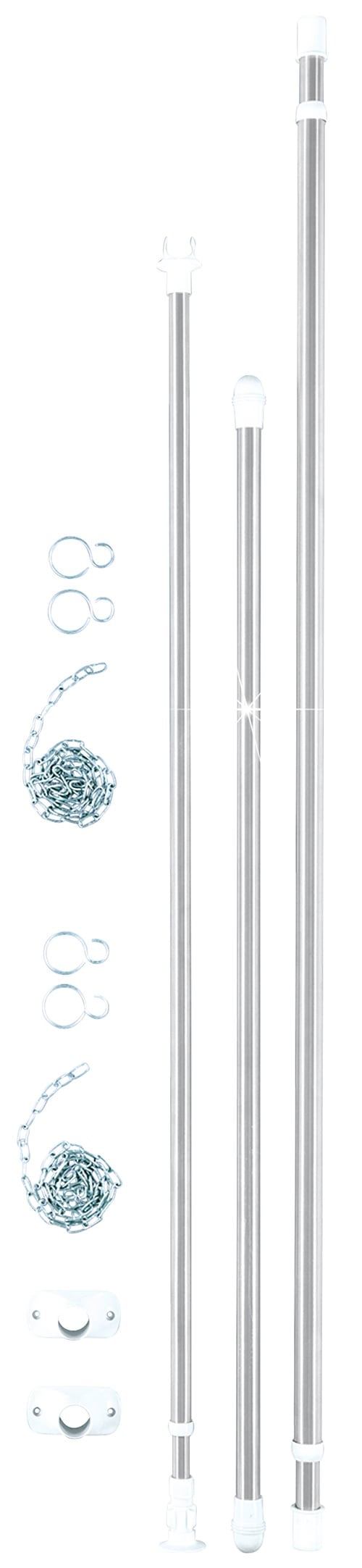 WENKO Teleskopregal »Garderobe«, (Set, 3 St.), flexibles Kleiderstangensystem, belastbar bis 110 kg