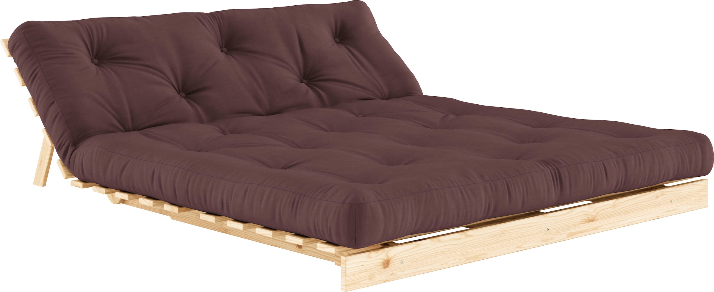 Karup Design Daybett »Daybett Roots Schlafsofa – Gästebett & Sofa aus FSC®-Kiefer«, Inkl. Futonmatratze, in mehreren Grössen & Farben erhältlich