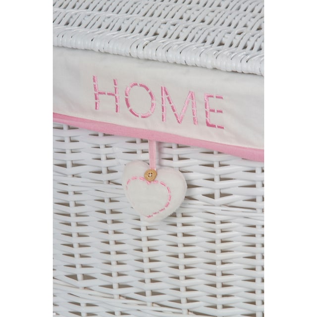 Home affaire Wäschekorb »Home«, (Set, 5 St.), weiss/pink online shoppen |  Jelmoli-Versand