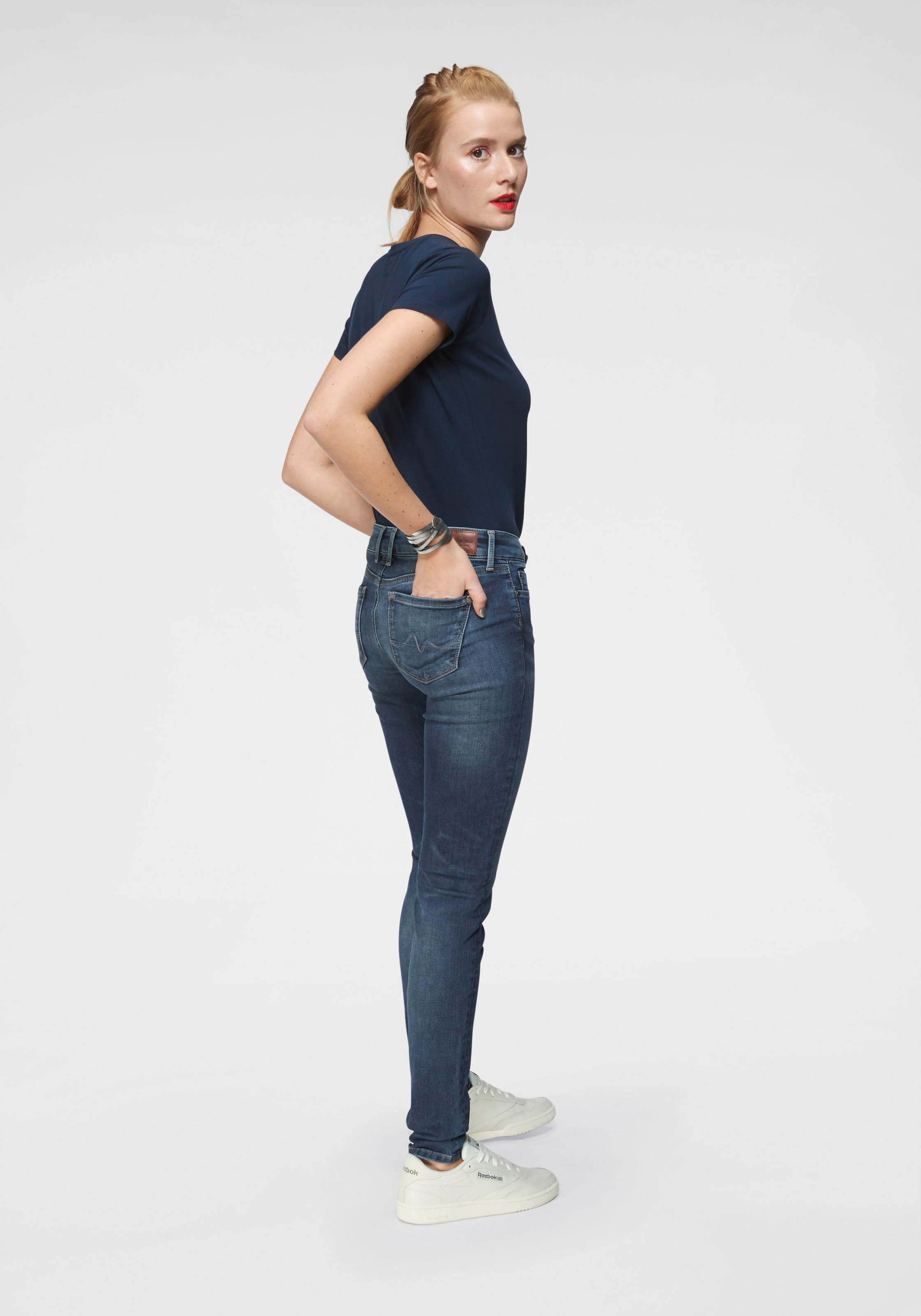 Pepe Jeans Skinny-fit-Jeans bei im Schweiz kaufen mit 1-Knopf Jelmoli-Versand online und Bund »SOHO«, Stretch-Anteil 5-Pocket-Stil