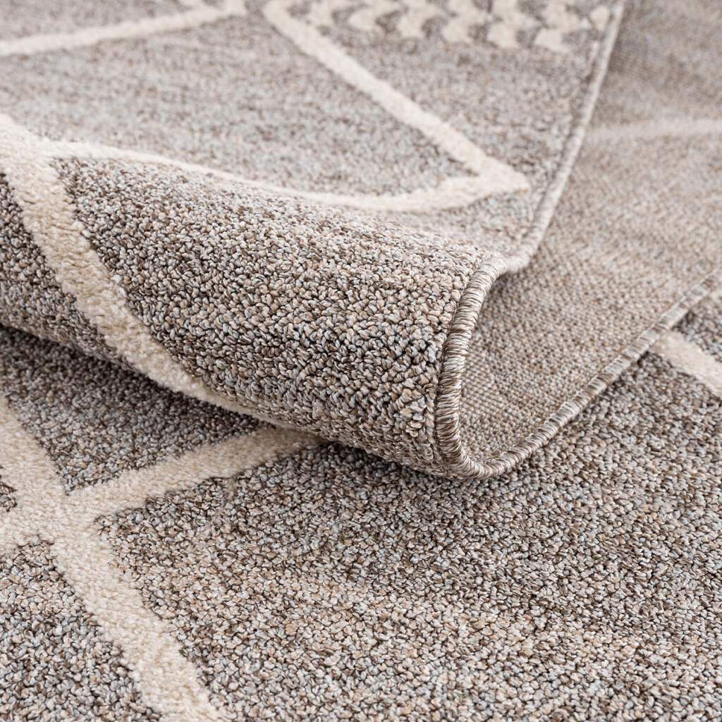 Carpet City Teppich »Art 2645«, rund, 7 mm Höhe, Kurzflor, Rauten-Optik, ideal für Flur & Diele