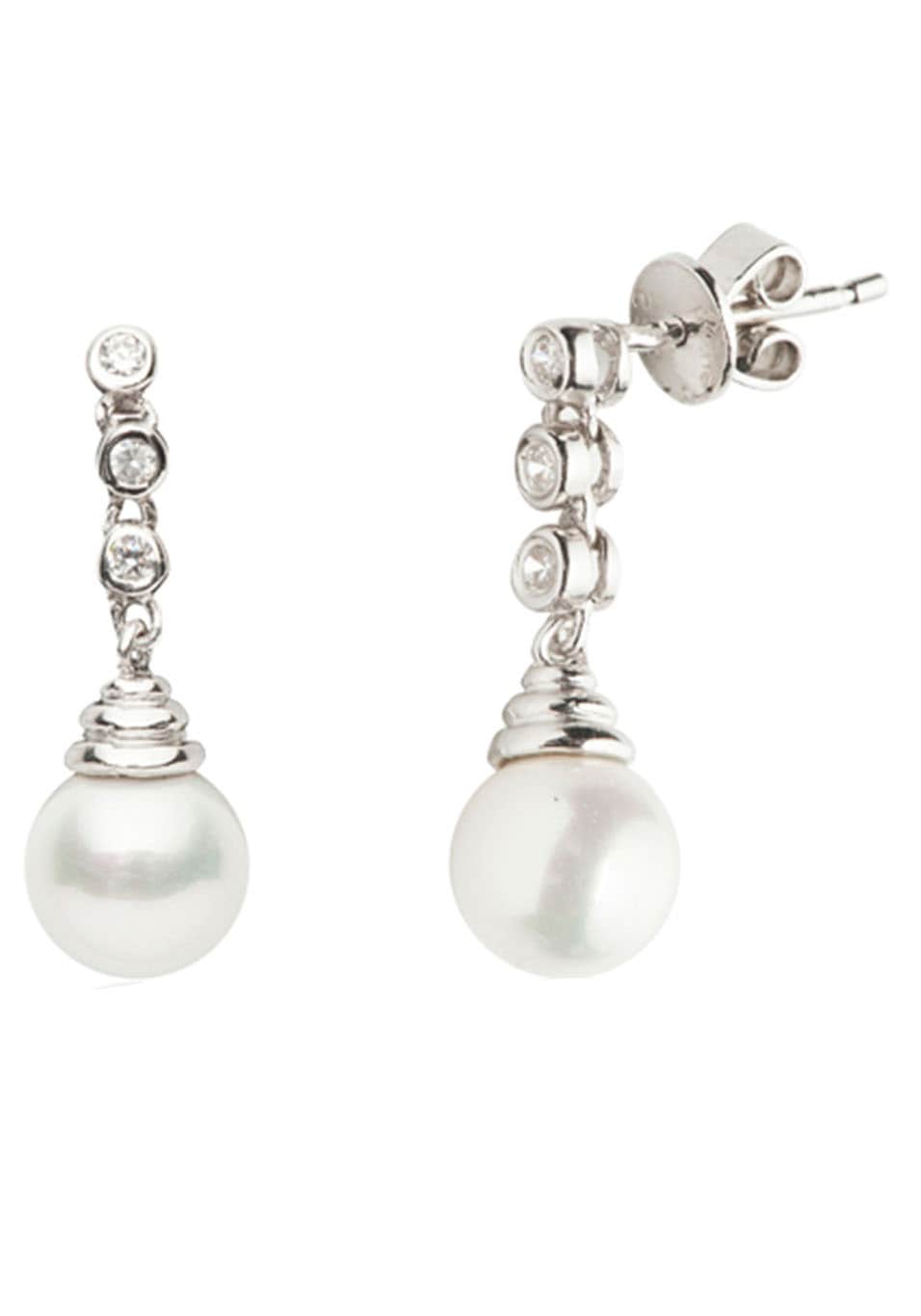 UNIKE JEWELLERY Paar Ohrstecker »CLASSY PEARL, UK.BR.1204.0001«, mit  Zirkonia (synth.) - mit Perle (synth.) online | Ohrstecker