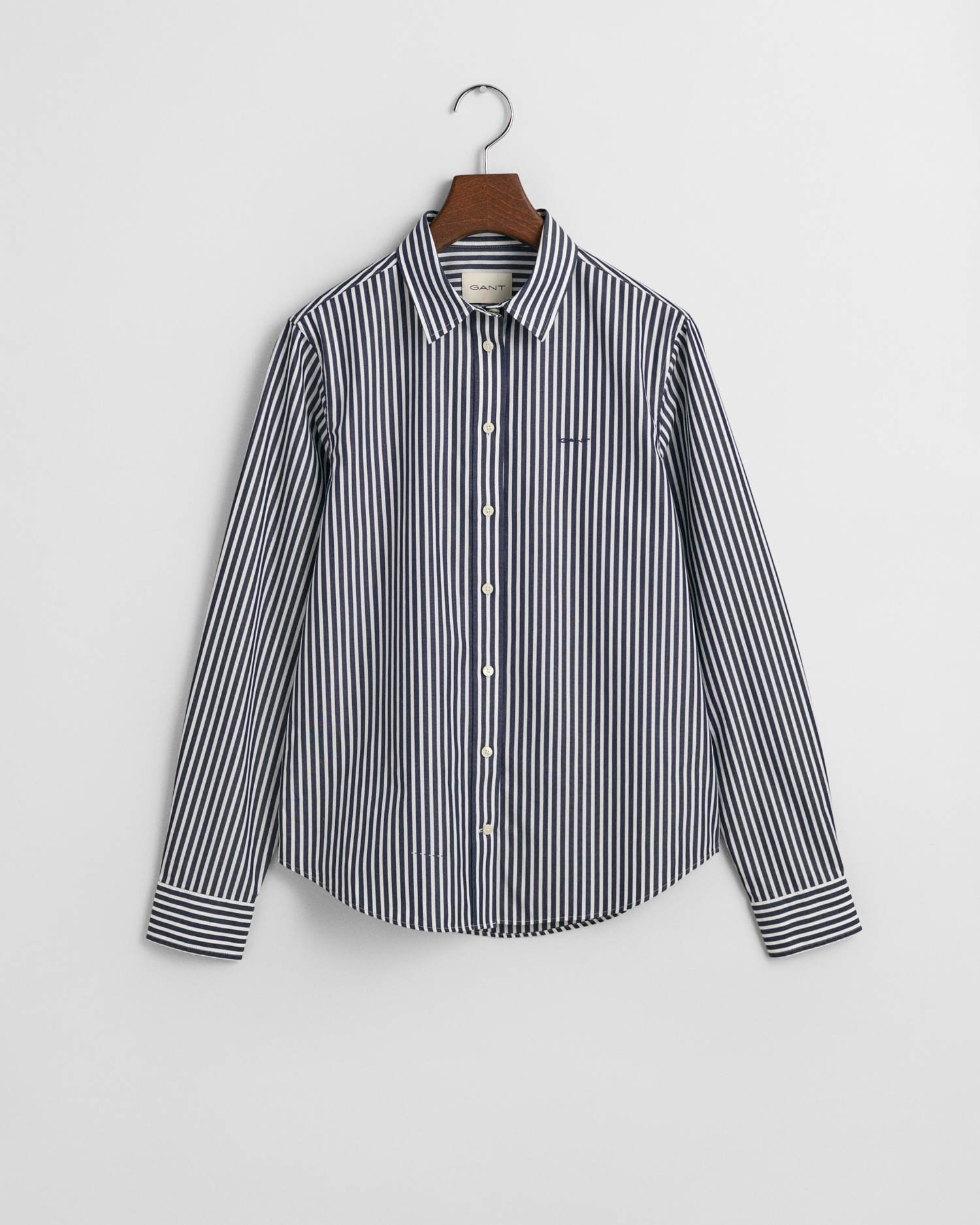 Gant Hemdbluse »REG POPLIN STRIPED SHIRT«, mit einer kleinen Logostickerei auf der Brust