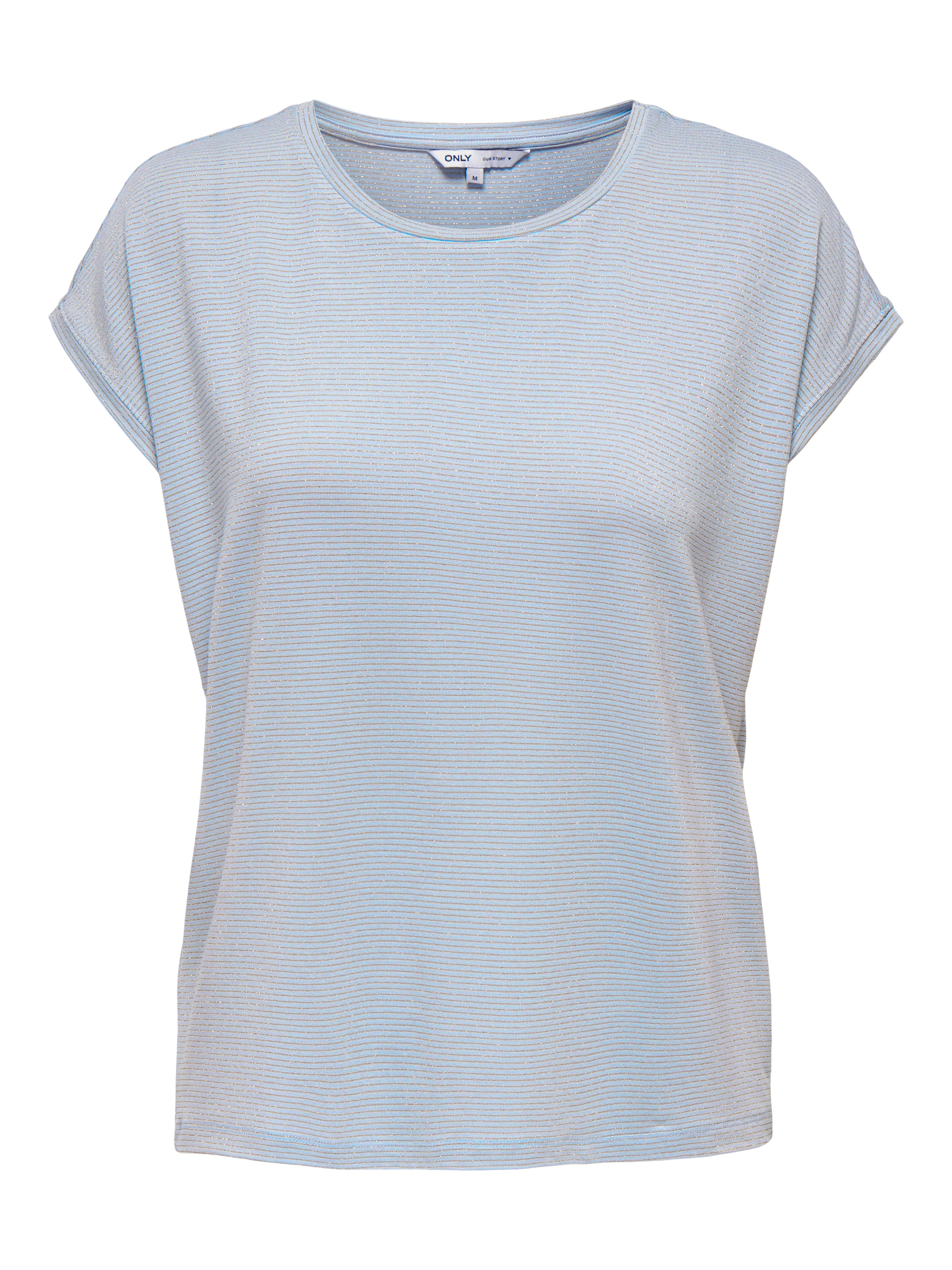 ONLY Kurzarmshirt »ONLCLAUDIA S/S GLITTER STRIPE TOP JRS«