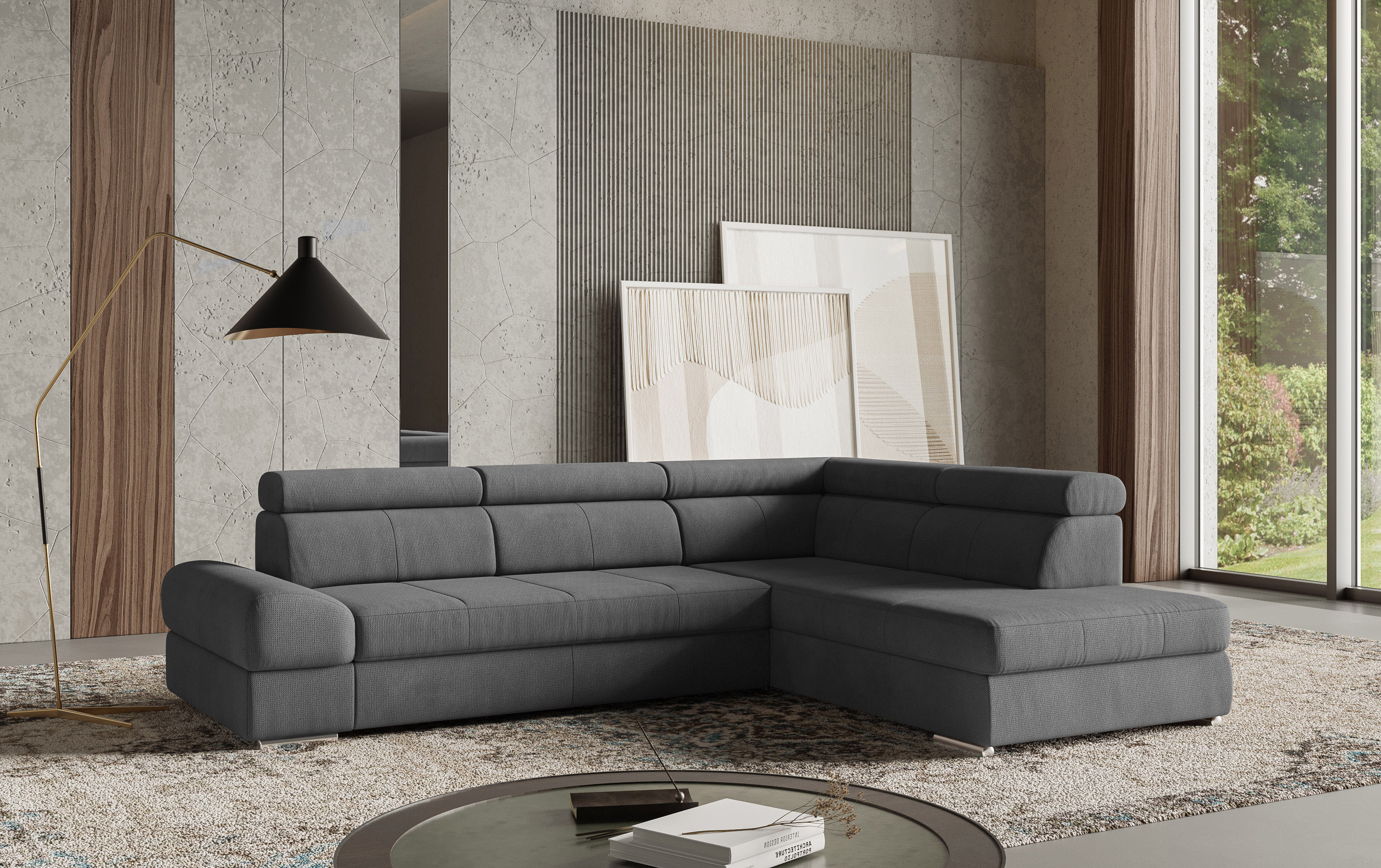 sit&more Ecksofa "Broadway L-Form" mit verstellbaren Kopfteilen, wahlweise mit Bettfunktion