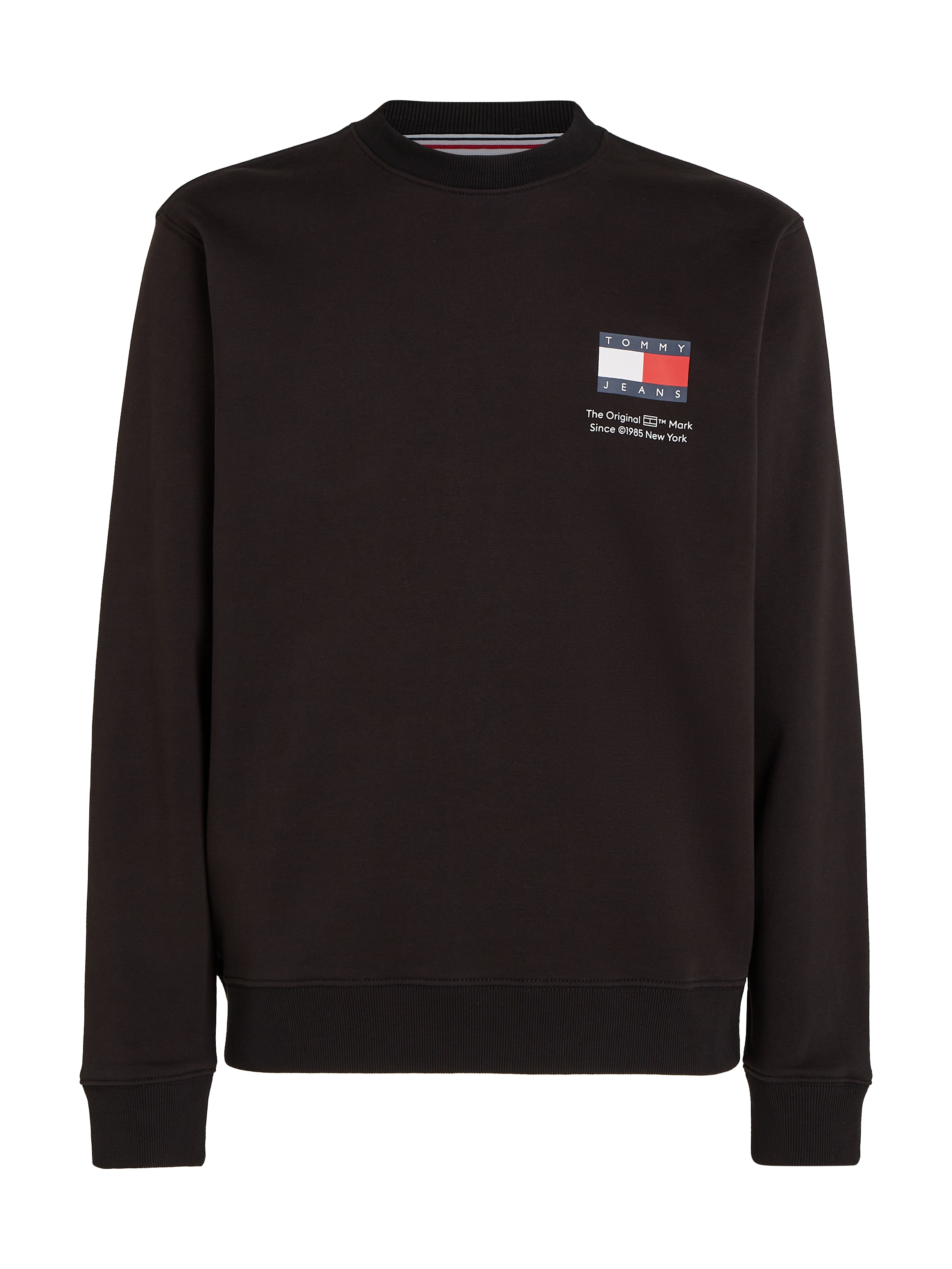 Tommy Jeans Sweatshirt »TJM REG ESSENTIAL FLAG CNECK EXT«, Rundhals-Sweatshirt mit Logo