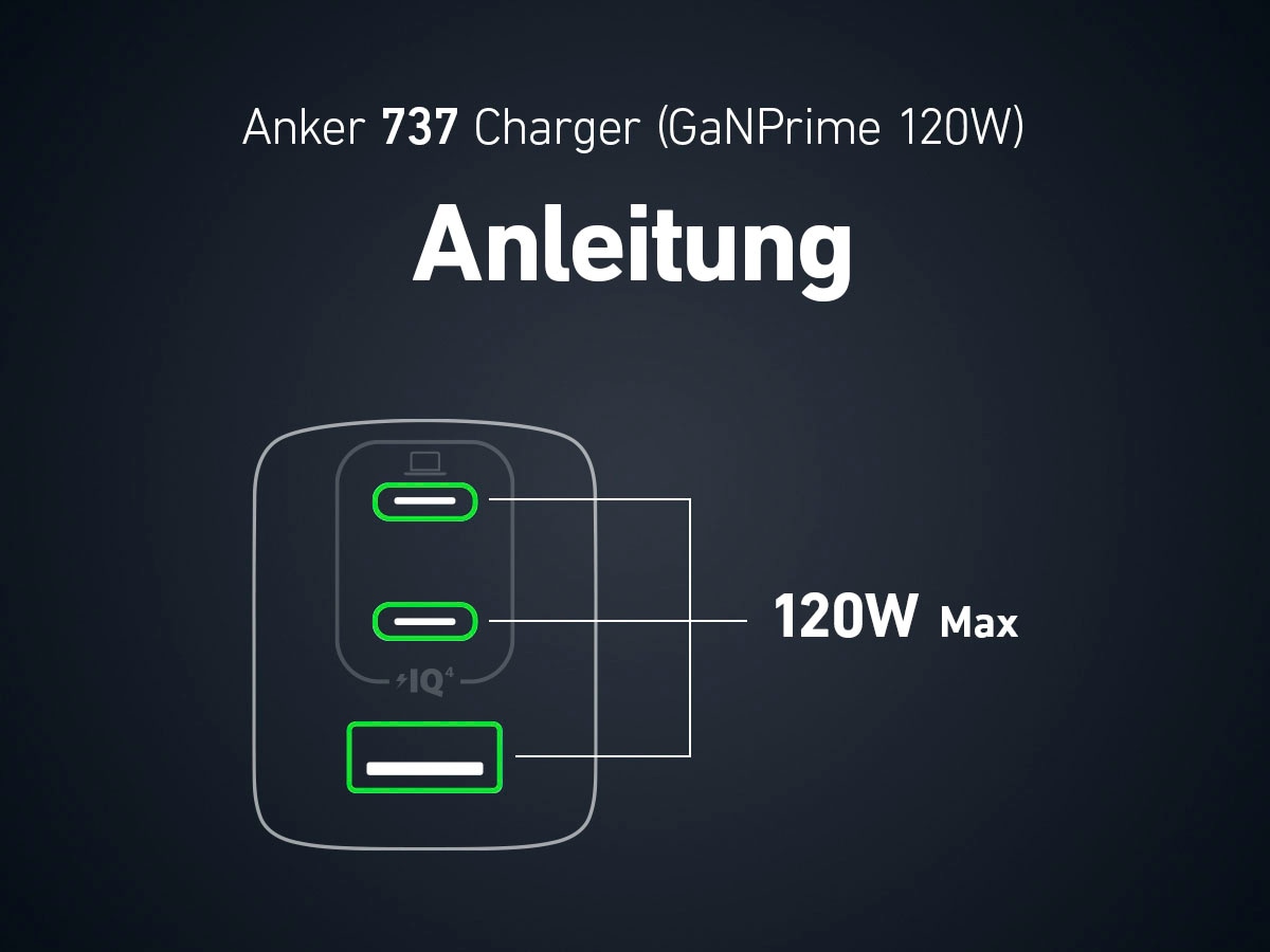 Anker Smartphone-Ladegerät »737 GaN III 3-Port«