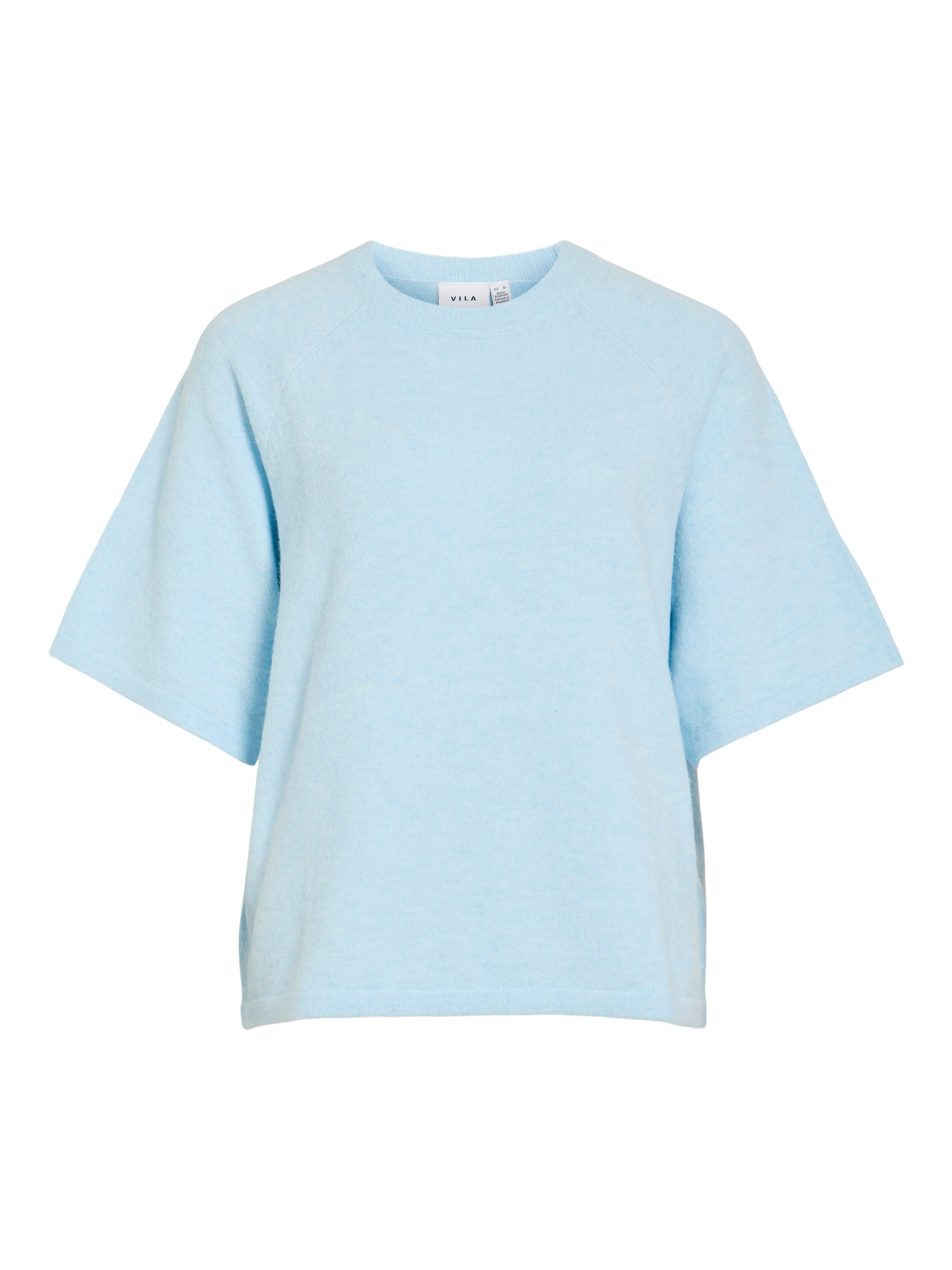 Vila Strickpullover "VILIGA 2/4 O-NECK KNIT TOP - NOOS" Materialmix, relaxed fit