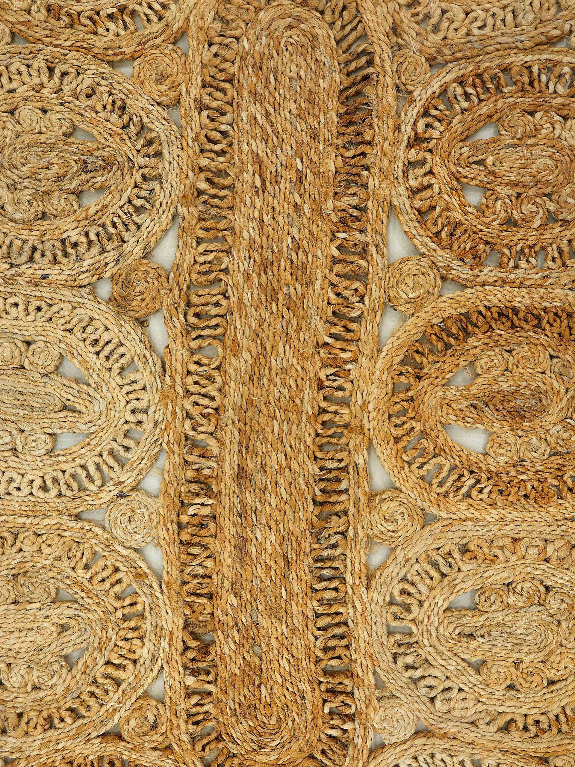 carpetfine Sisalteppich »Juteteppich Liam«, rund, natürliches Pflanzenmaterial von Hand gewebt, Boho Style