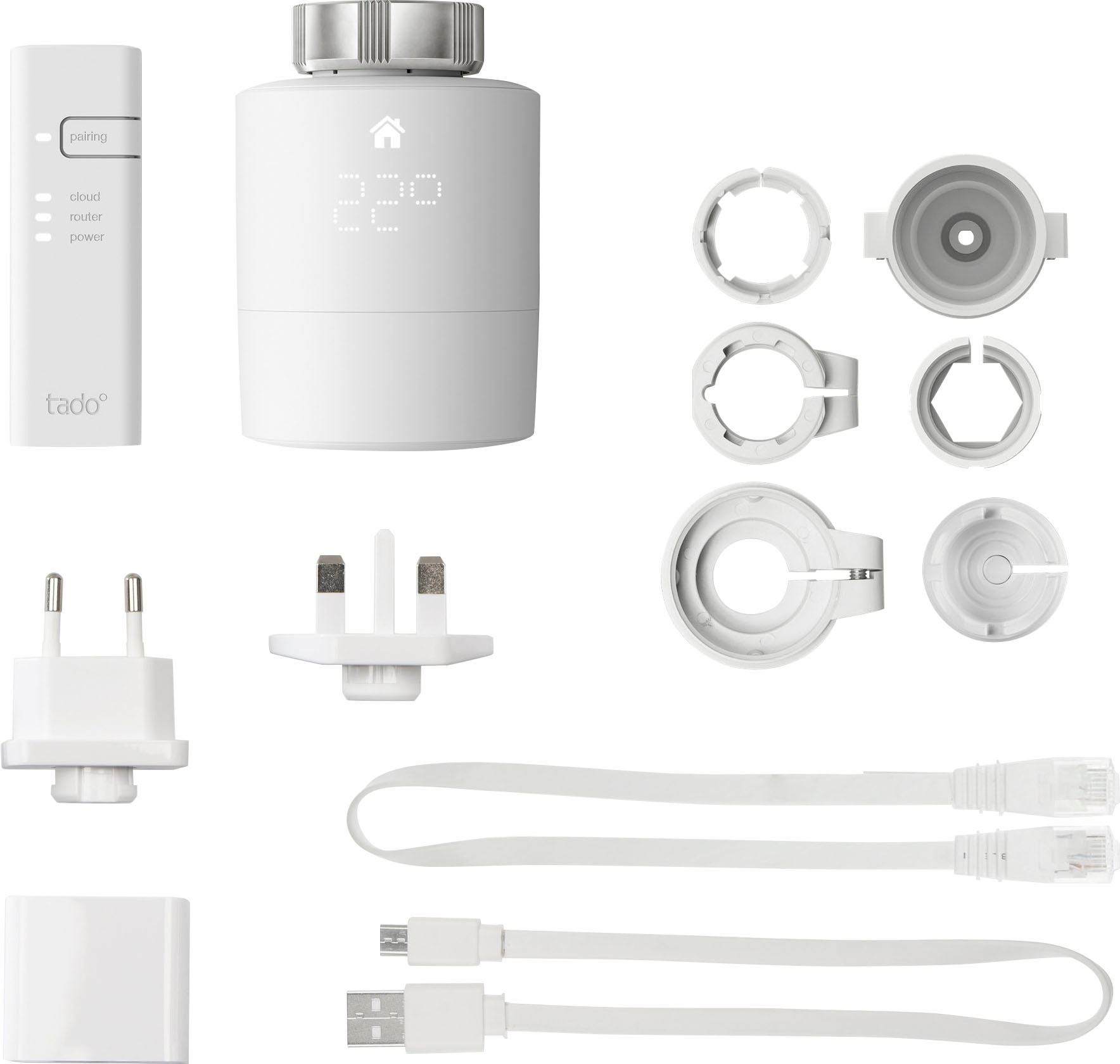 Tado Heizkörperthermostat »Starter Kit mit 2 Smarten Heizkörper-Thermostaten V3+«