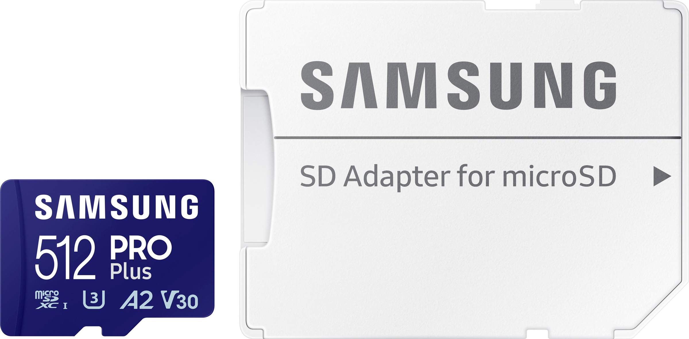 Samsung Speicherkarte "PRO Plus + microSDXC-Adapter" (512 GB Class 10 160 MB/s Lesegeschwindigkeit)