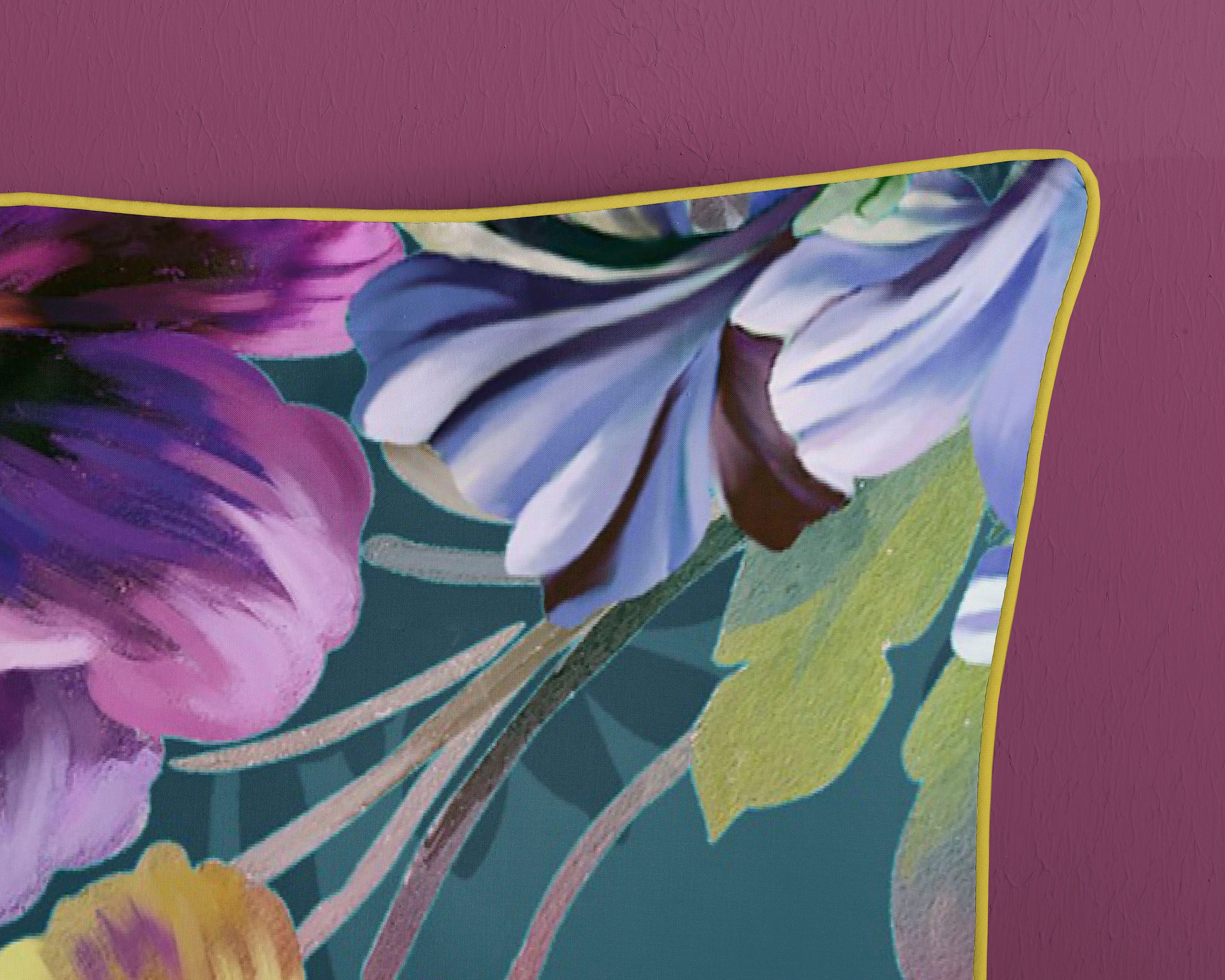 Descanso Wendebettwäsche »Novara«, Baumwolle, Satin, 135x200, Biese, Reissverschluss, Wende, Blumen, Natur