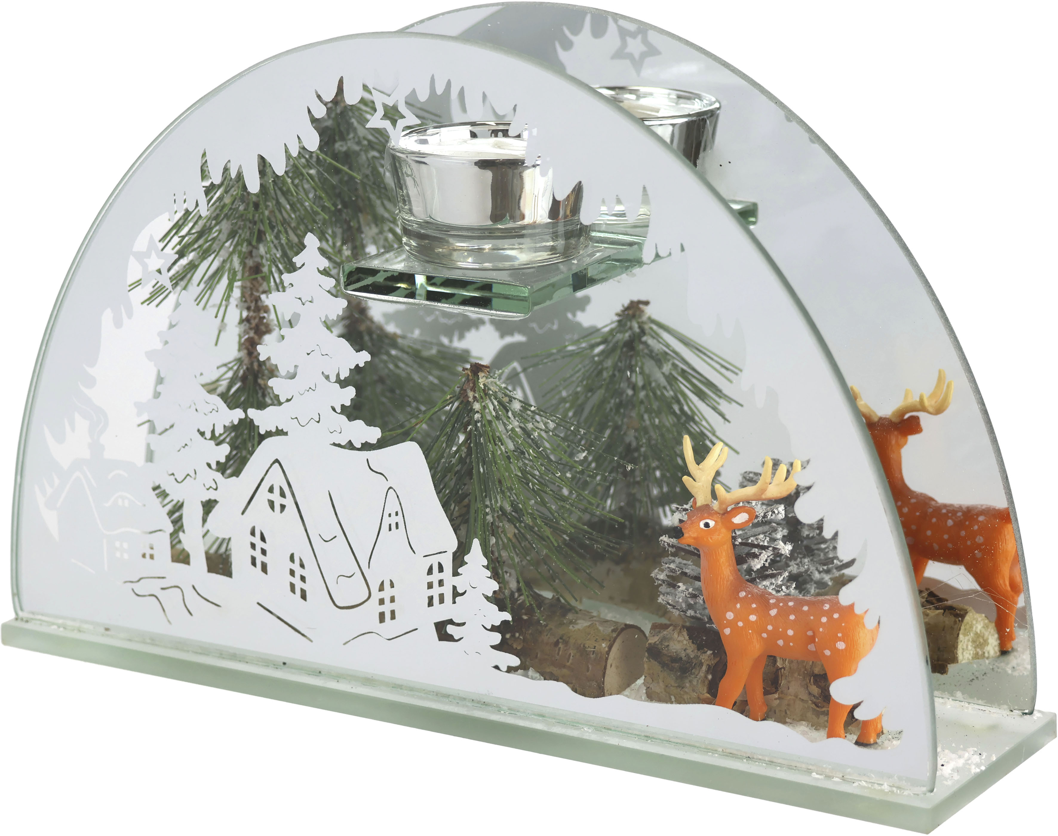 Creativ deco Adventsleuchter »Weihnachtsdeko«, (1 St.), Kerzenhalter in  Flechtoptik, Ø ca. 35 cm en ligne