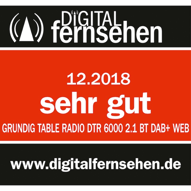 RDS-Internetradio »DTR Shop Jelmoli-Online (DAB+) ordern DAB+)-FM-Tuner mit im Digitalradio X«, 28 ( (Bluetooth-WLAN ❤ Grundig W) Digitalradio 6000
