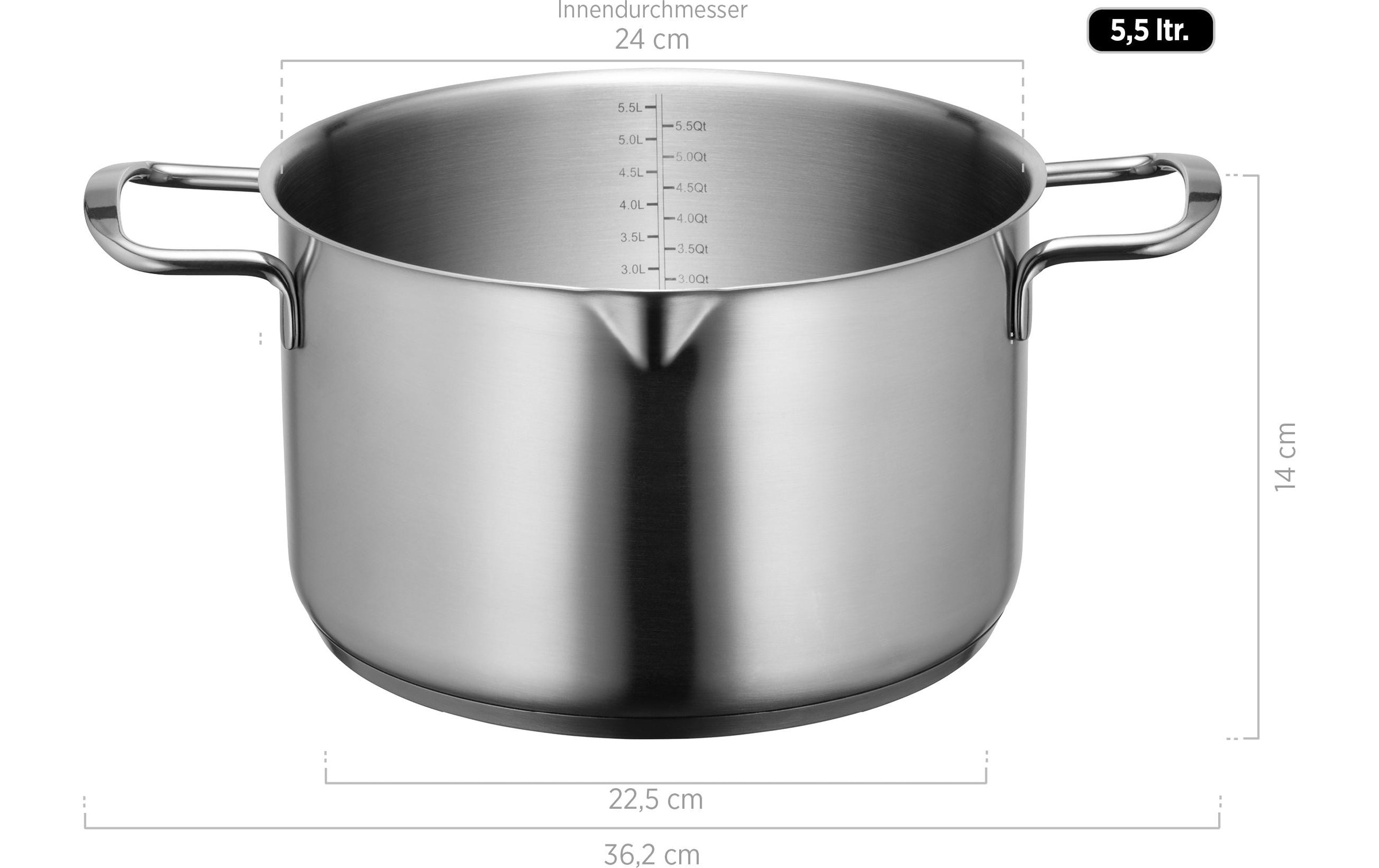Mäser Kochtopf, Edelstahl Sanvito Silber