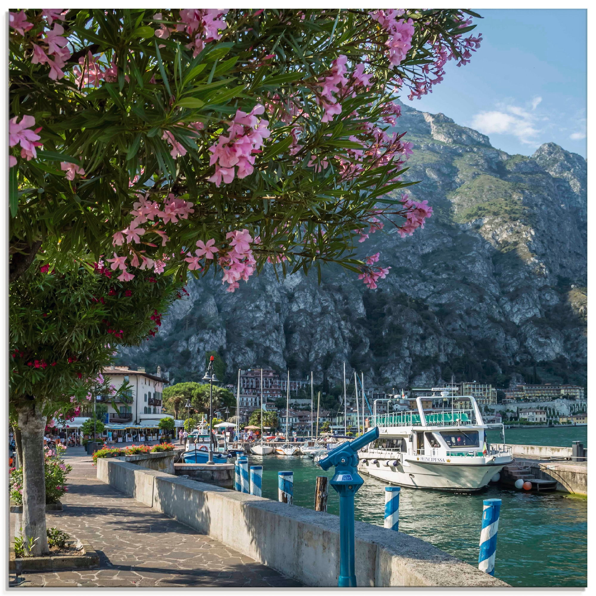 Artland Glasbild »Gardasee Hafen Limone online in sul Garda«, bestellen (1 St.), verschiedenen | Grössen Jelmoli-Versand Europa