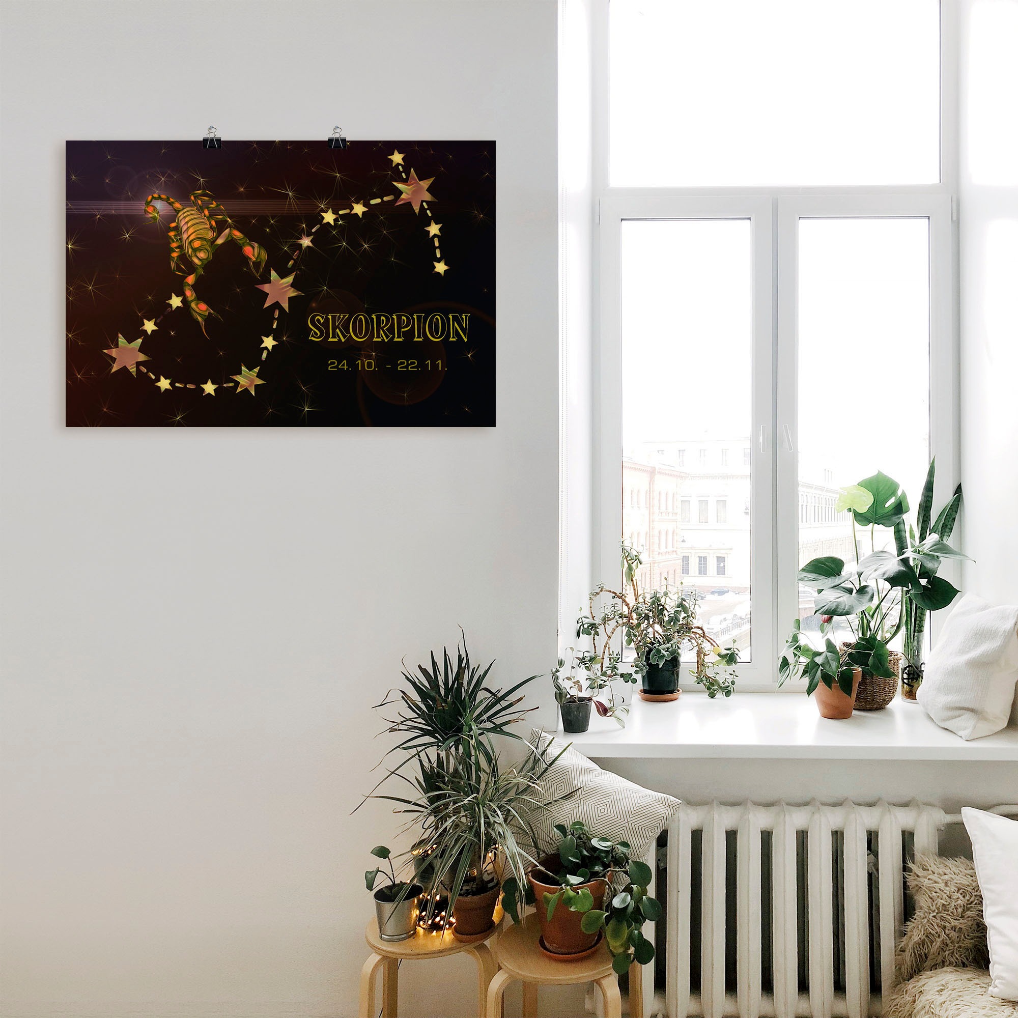 Artland Wandbild »Sternzeichen - Skorpion«, Bilder von Sternzeichen, (1 St.), als Leinwandbild, Poster in verschied. Grössen
