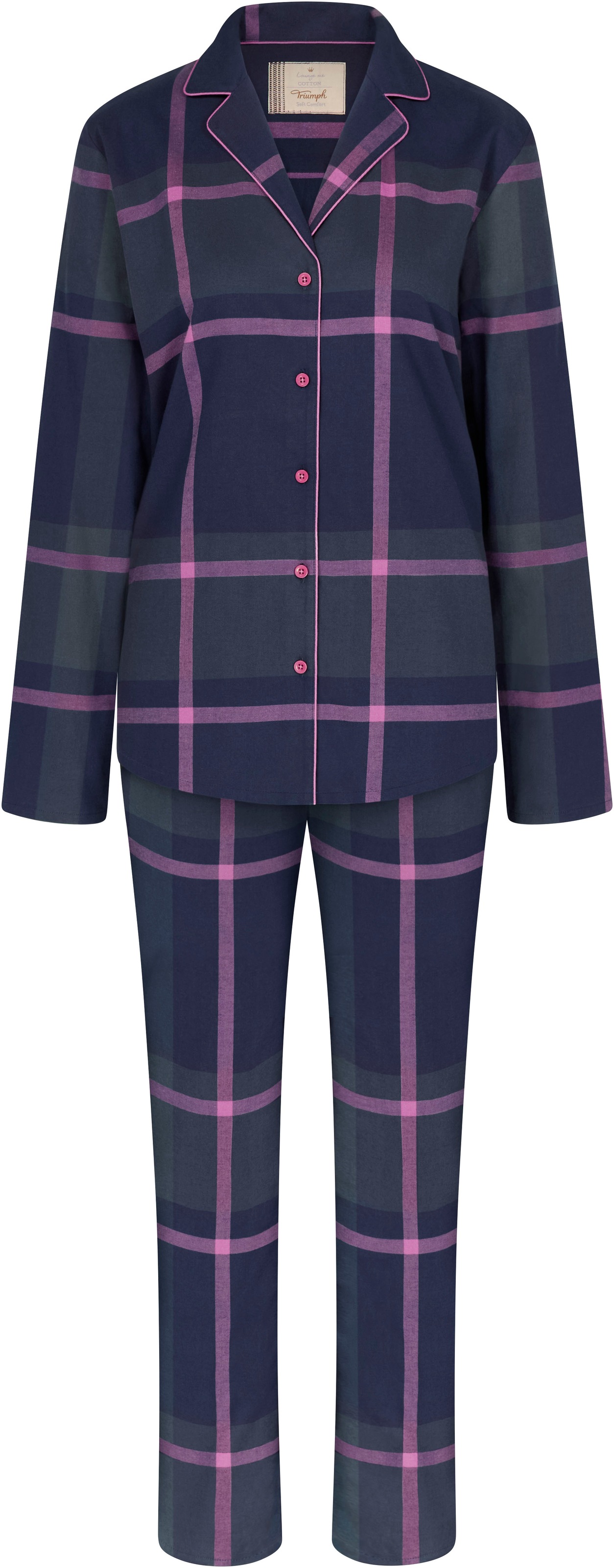 Jelmoli-Versand Schweiz seitlichen Pyjama Checks«, 2 bei X mit tlg.), Taschen Triumph Schlafanzug PW (Set, online »Boyfriend shoppen