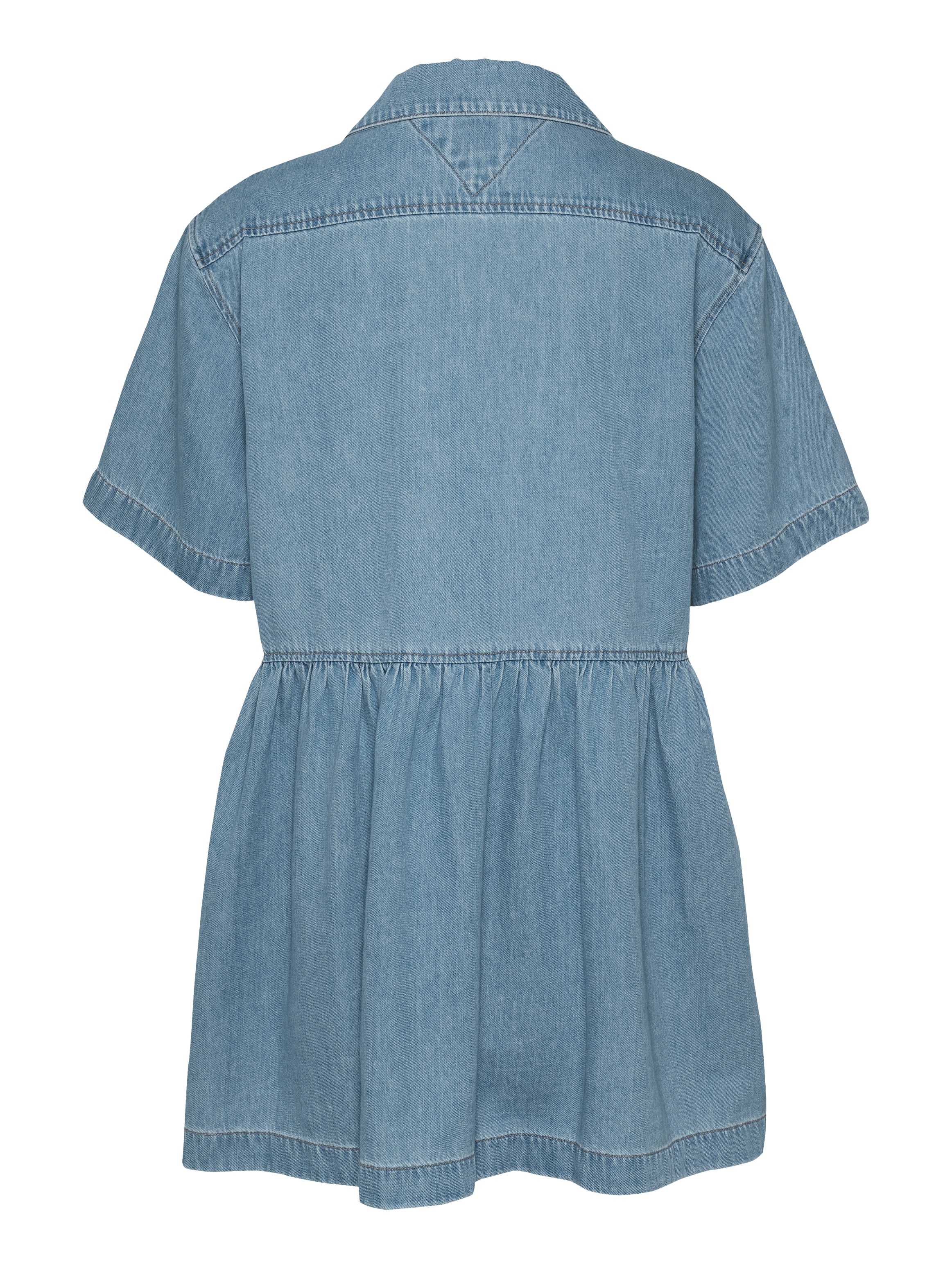 Tommy Jeans Jeanskleid »TJW LT DENIM DRESS EXT«, in Mini-Länge, mit Logostickerei, in blauer Waschung