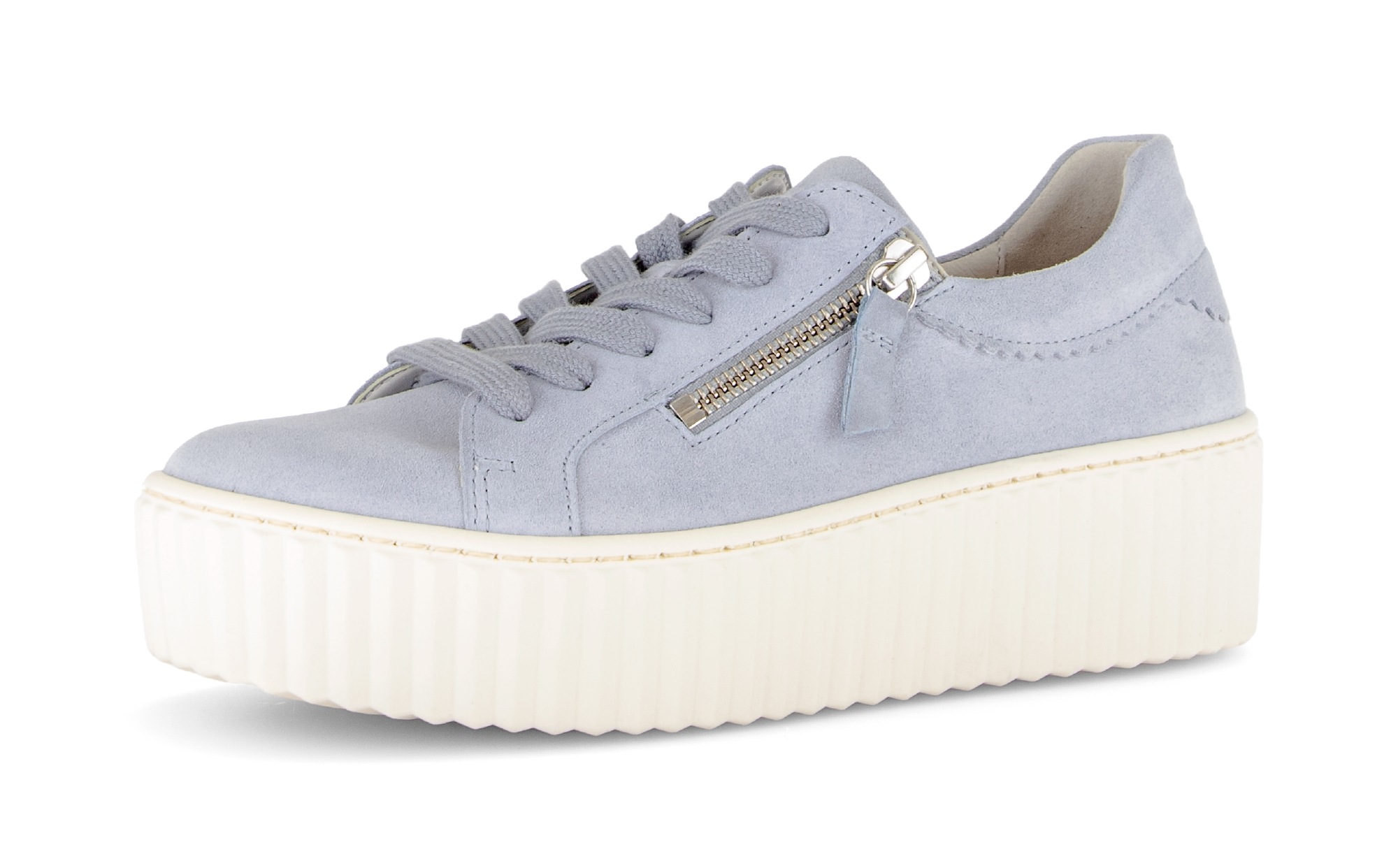 Gabor Plateausneaker, Freizeitschuh, Halbschuh, Schnürer mit zwei Reissverschlüssen
