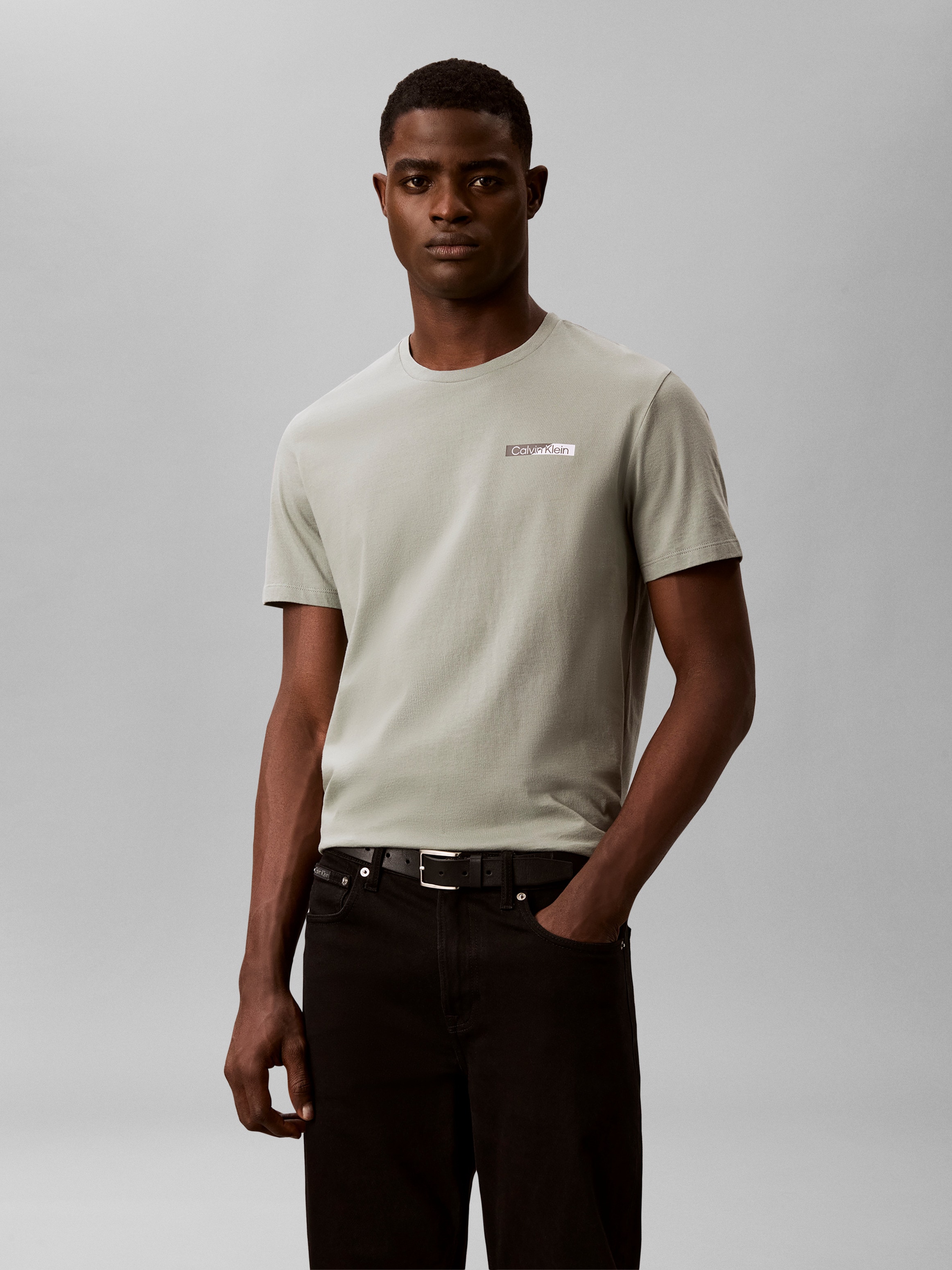 Calvin Klein Jeans T-Shirt reine Baumwolle, Regular Fit, Brust- und Rückendruck