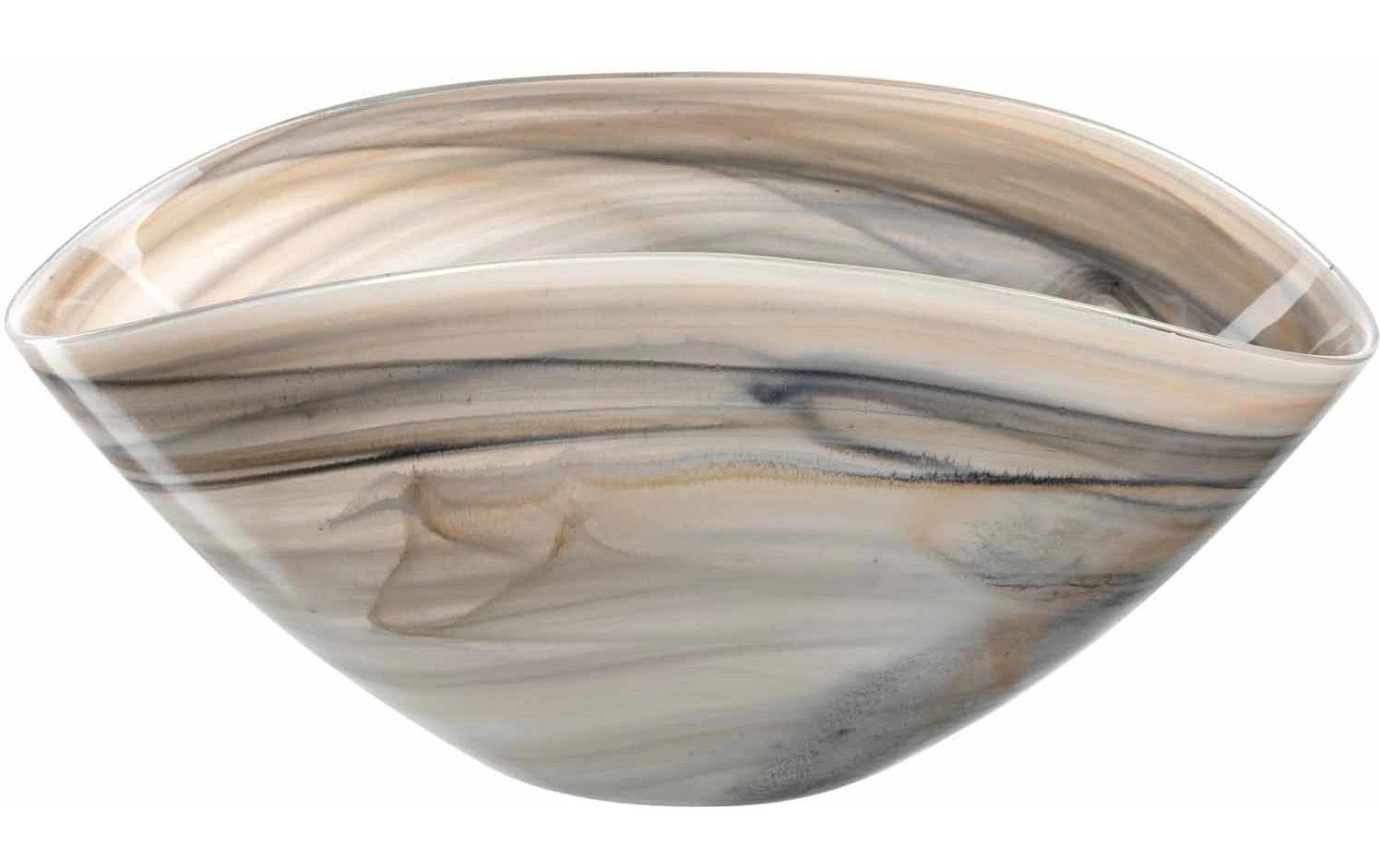 LEONARDO Schale »Alabastro 27 x 15 cm, 2 Stück, Beige«, 2 tlg., aus Glas