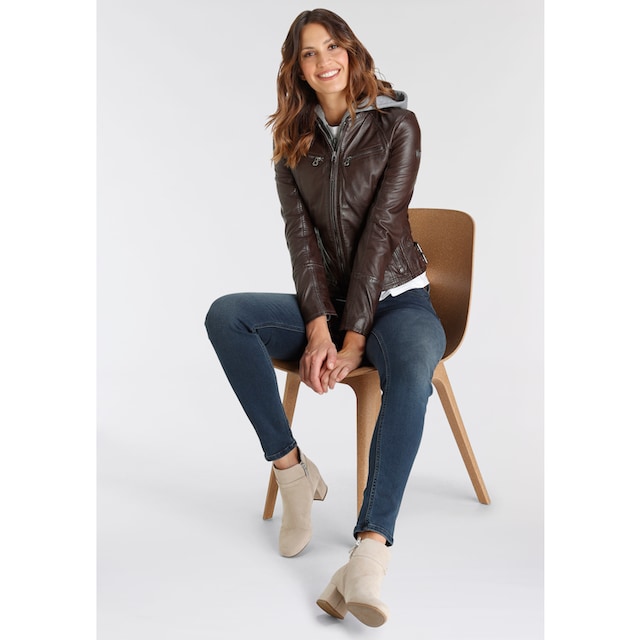 Gipsy Lederjacke »NOLA«, mit Kapuze, Two-in-One Style - mit abnehmbarer  Jersey-Kapuze online kaufen bei Jelmoli-Versand Schweiz