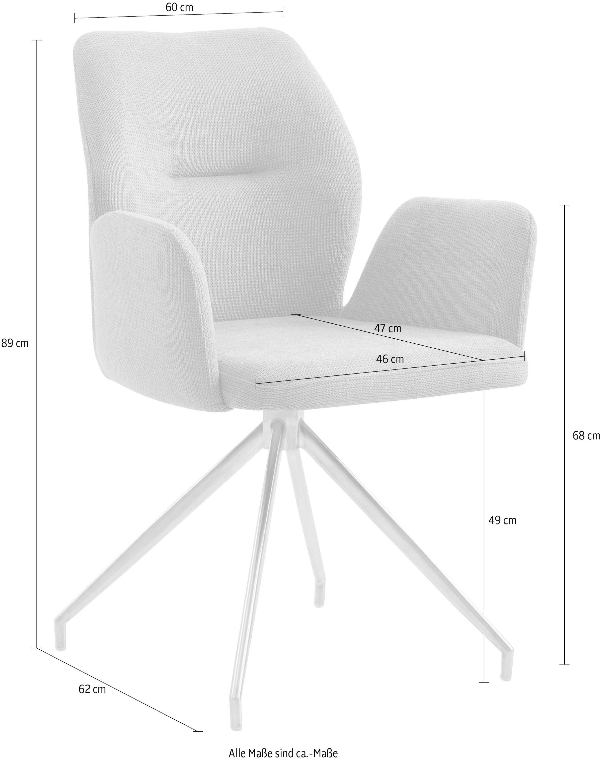 SalesFever Armlehnstuhl, rostfreiem Strukturstoff, | Drehfunktion, Edelstahl online 1 St., 180° Jelmoli-Versand aus Gestell kaufen