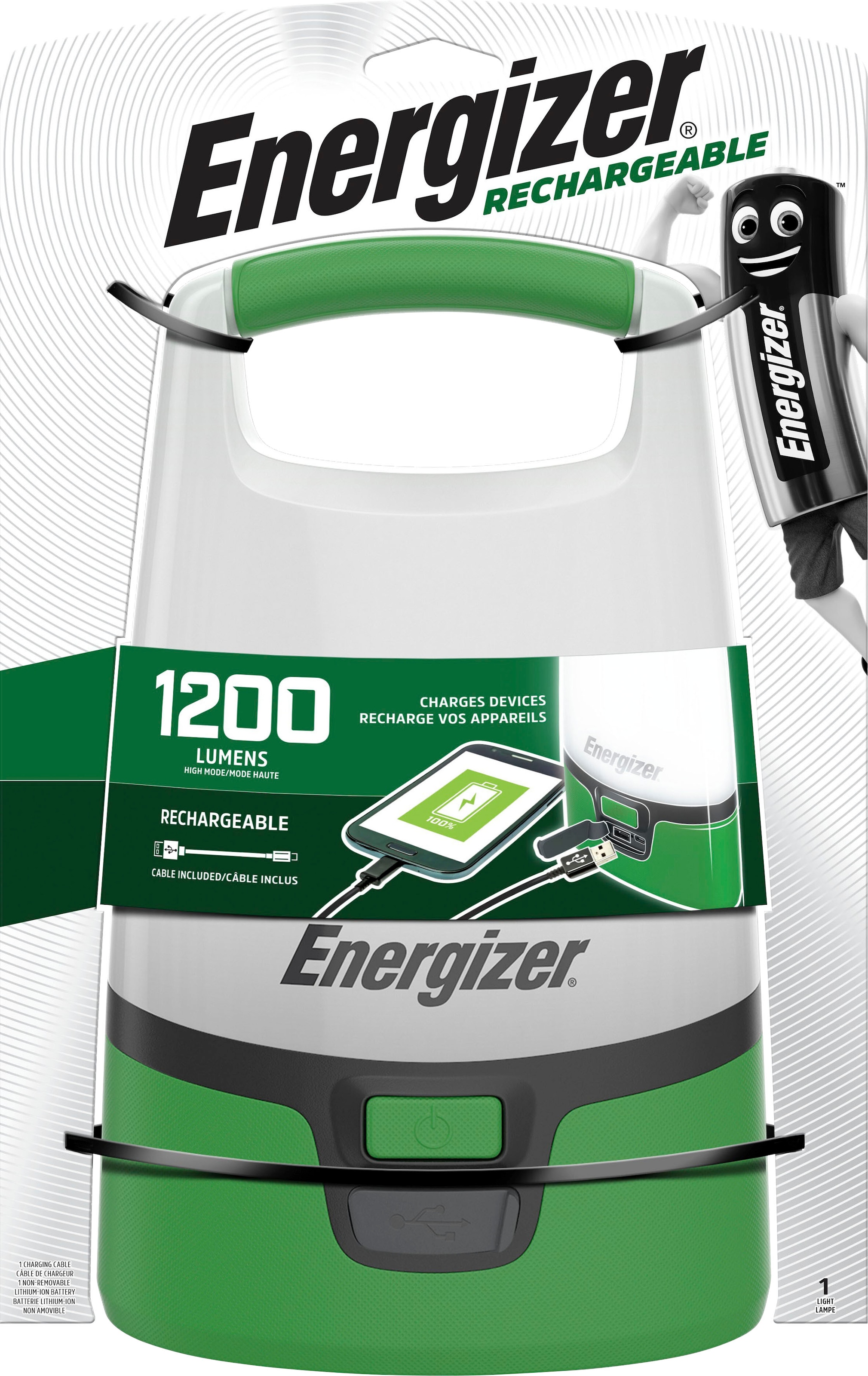 Energizer Laterne »Camping Light Rechargeble«, Camping Licht/Lampe, wiederaufladbar über USB