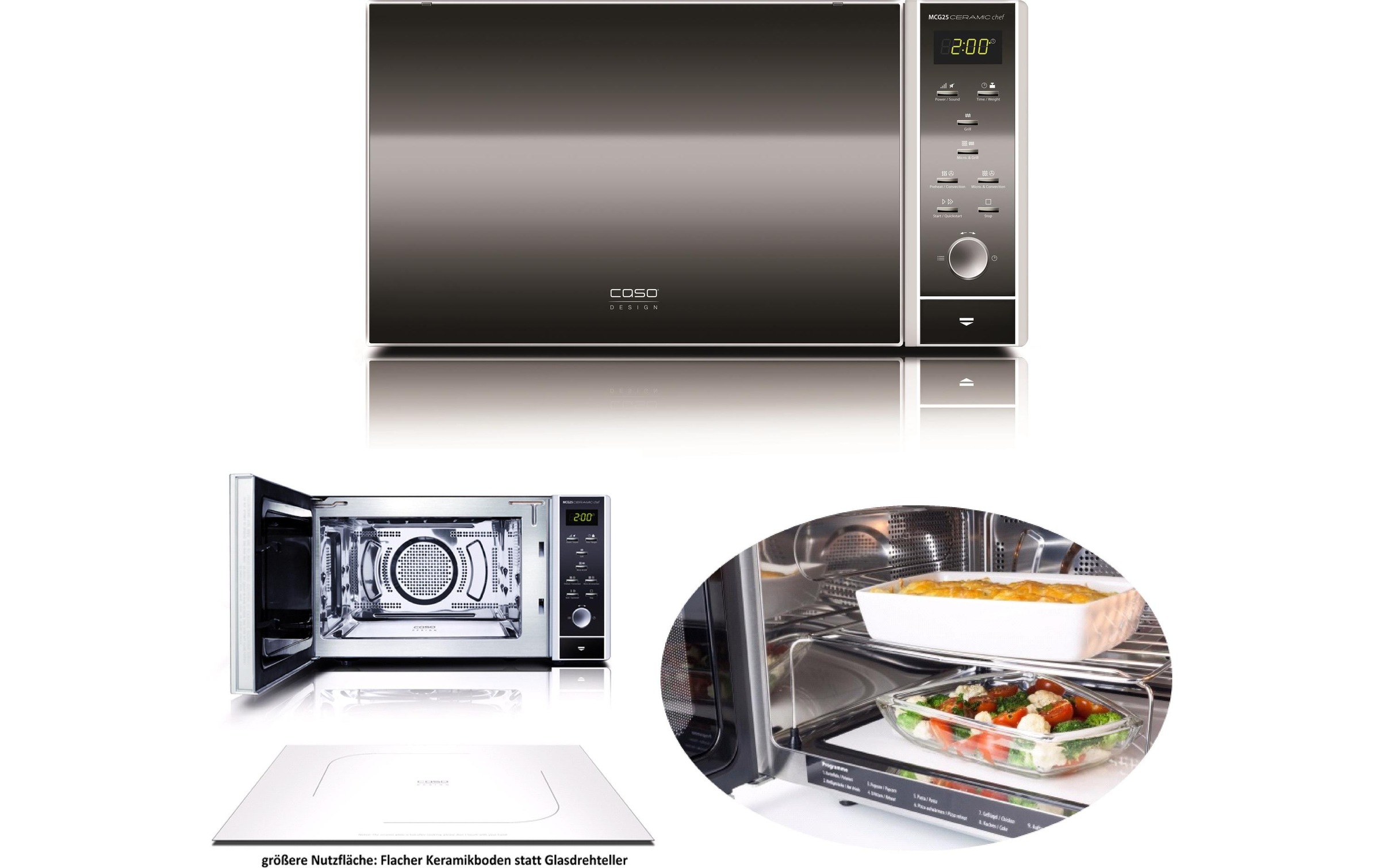 Caso Mikrowelle »MCG 25 Ceramic Chef«, 900 W