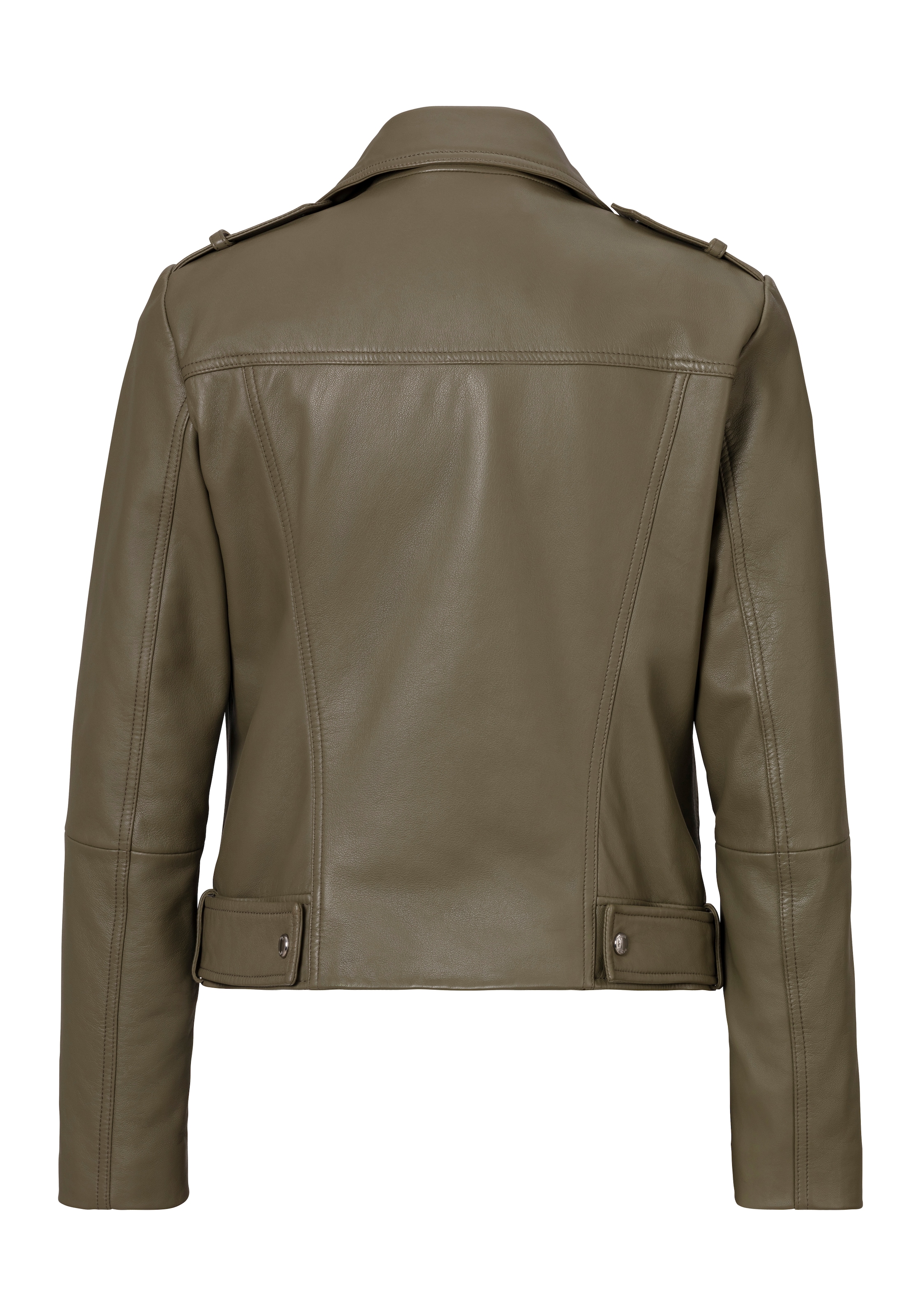 BOSS ORANGE Lederjacke »Sameli Premium Damenmode«, mit Ziergürtel