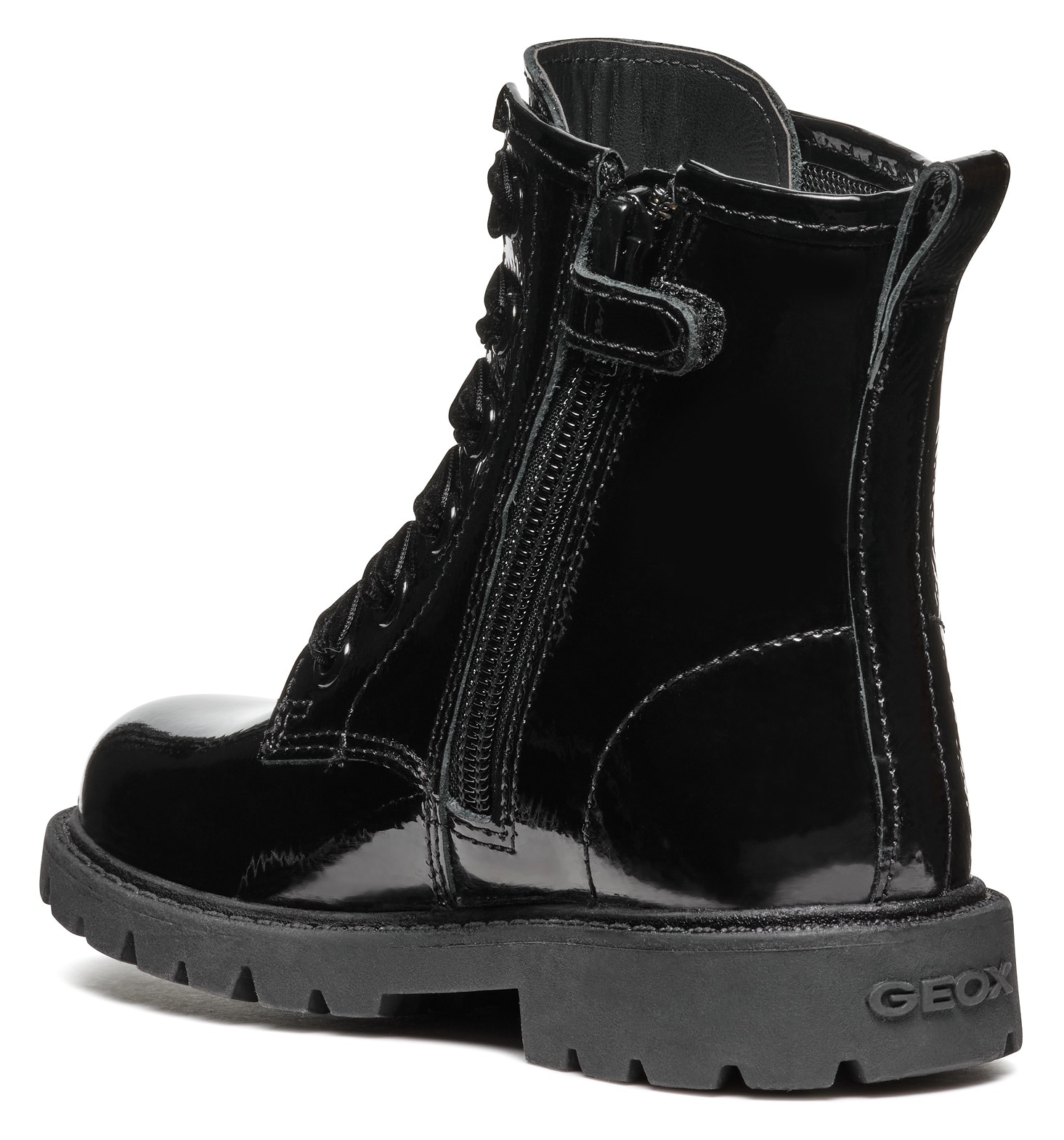 Geox Schnürstiefel »J SHAYLAX GIRL A«, Bikerboots, Winterstiefel, Boots mit Reissverschluss