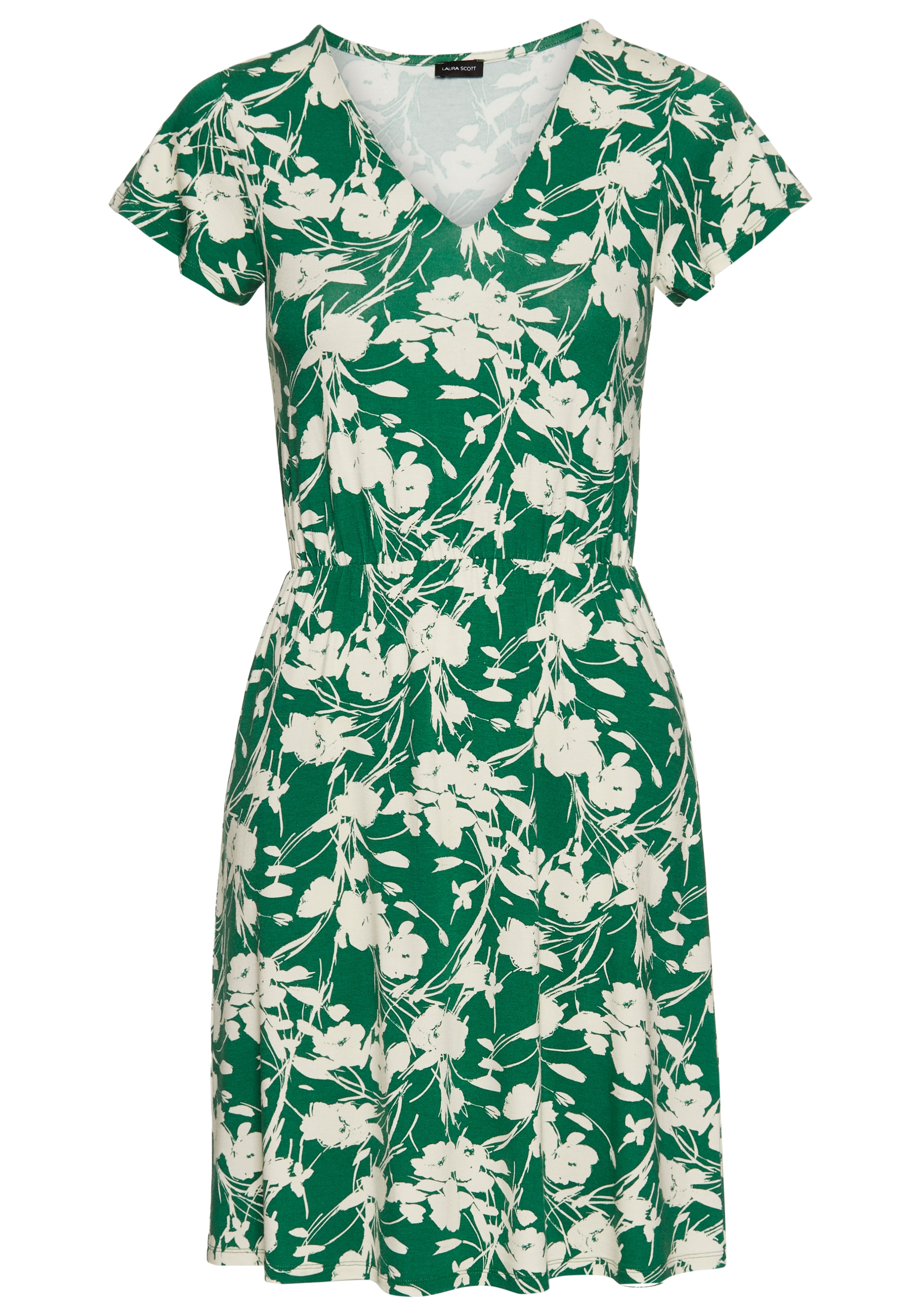 Laura Scott Sommerkleid, mit Flügelärmeln, V-Ausschnitt & elastischem Bund - NEUE KOLLEKTION