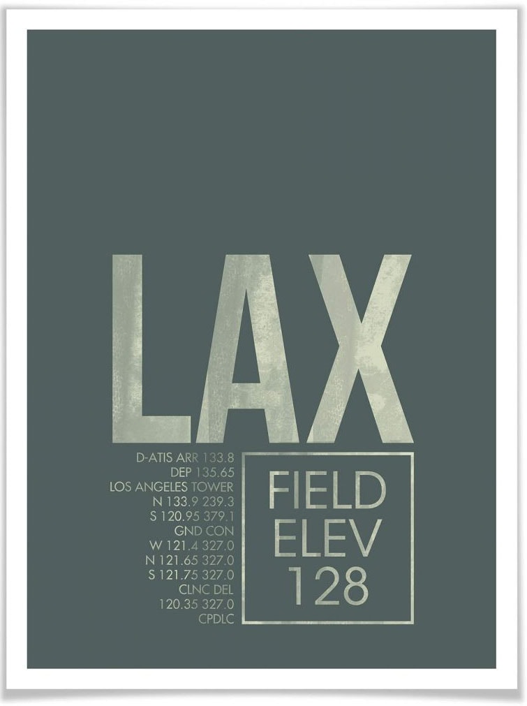 Wall-Art Poster »Wandbild LAX Flughafen Los Angeles«, Flughafen, (1 St.),  Poster, Wandbild, Bild, Wandposter online bestellen | Jelmoli-Versand