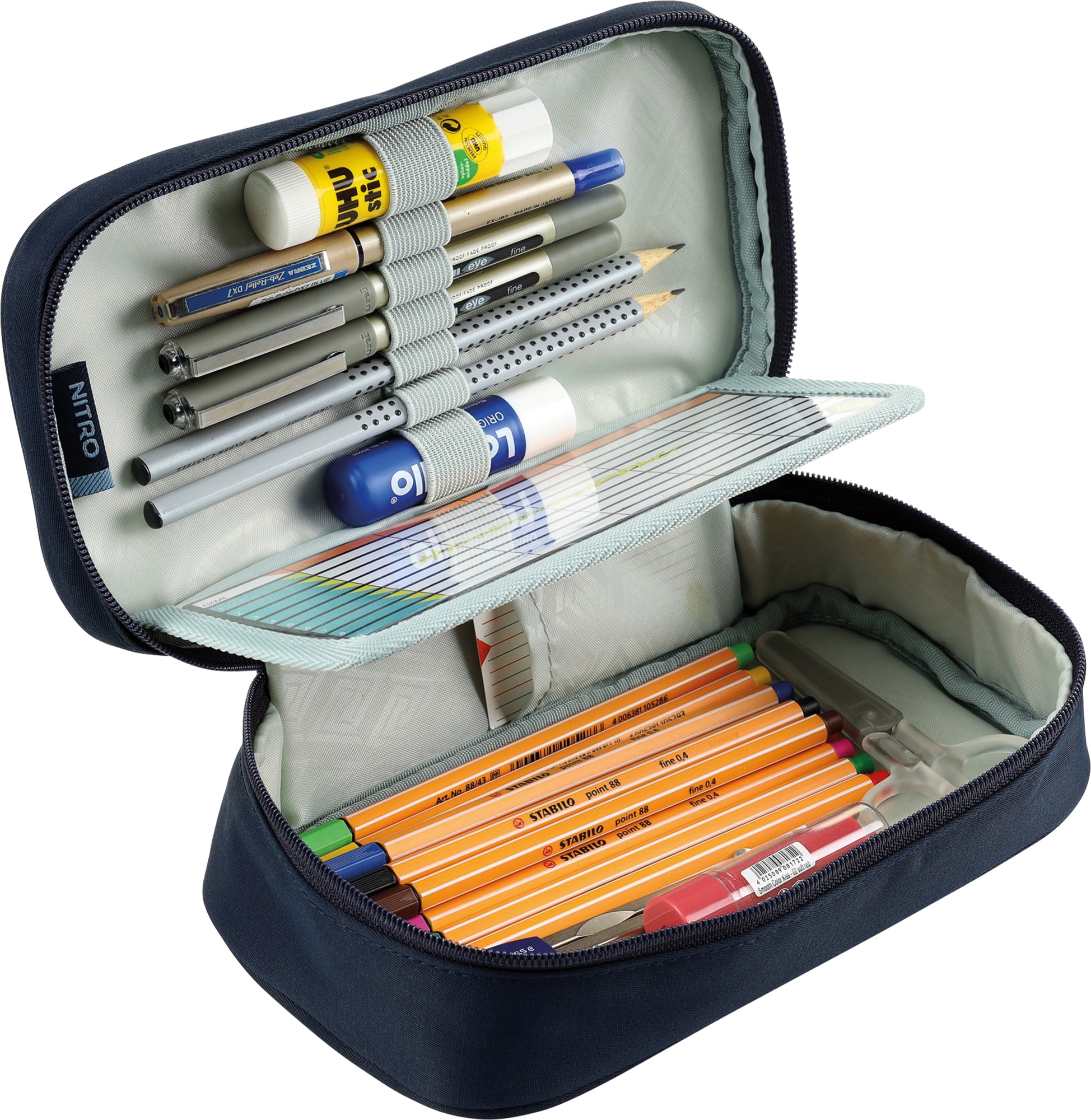NITRO Federtasche »Pencil Case XL«, Federmäppchen, Schlampermäppchen, Faulenzer Box, Stifte Etui
