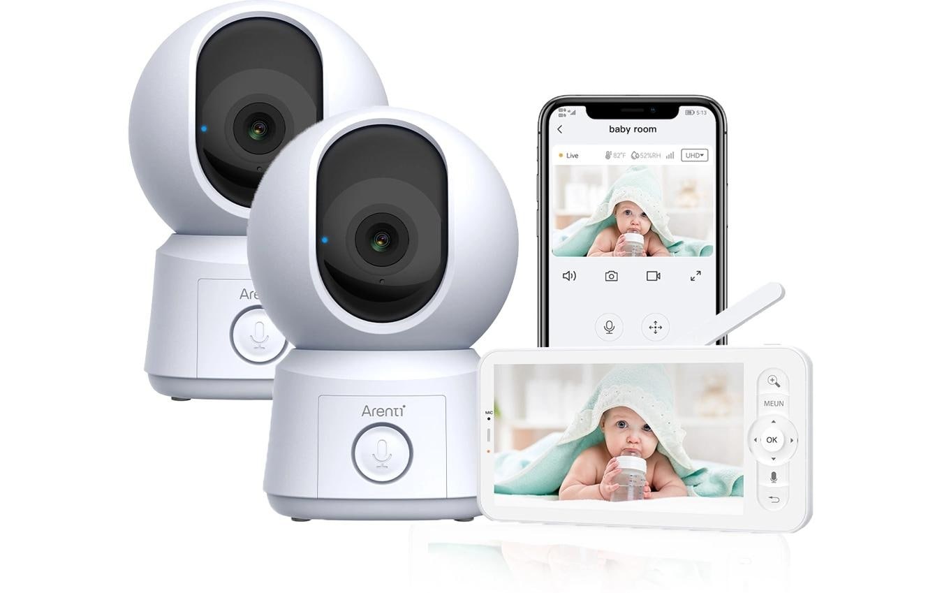 Babyphone "Arenti Nanny BC" Nachtsichtfunktion und 355 Grad Schwenkbereich für klare Sicht