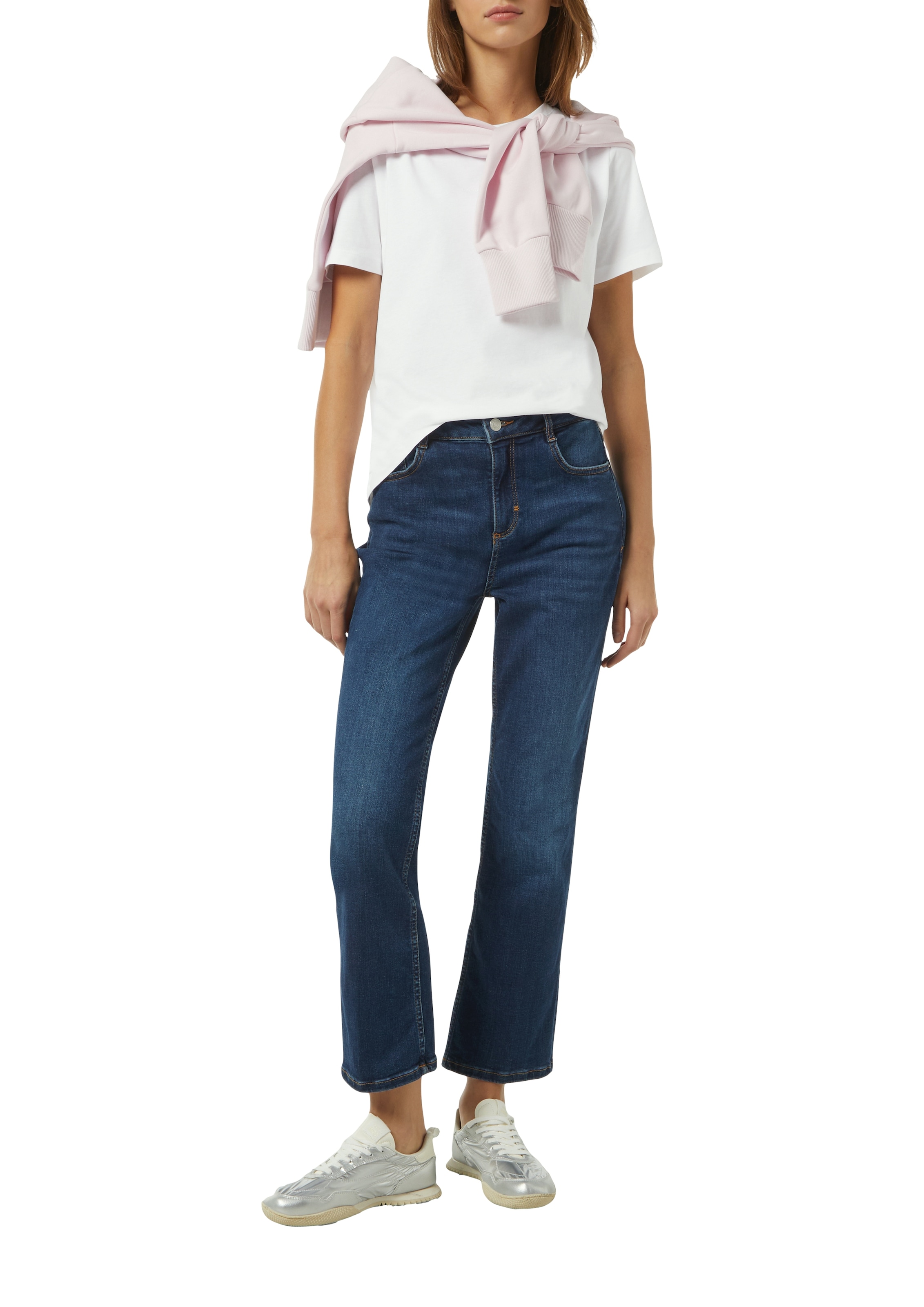 comma casual identity T-Shirt, unifarben, regular fit, Baumwolle, Rundhals