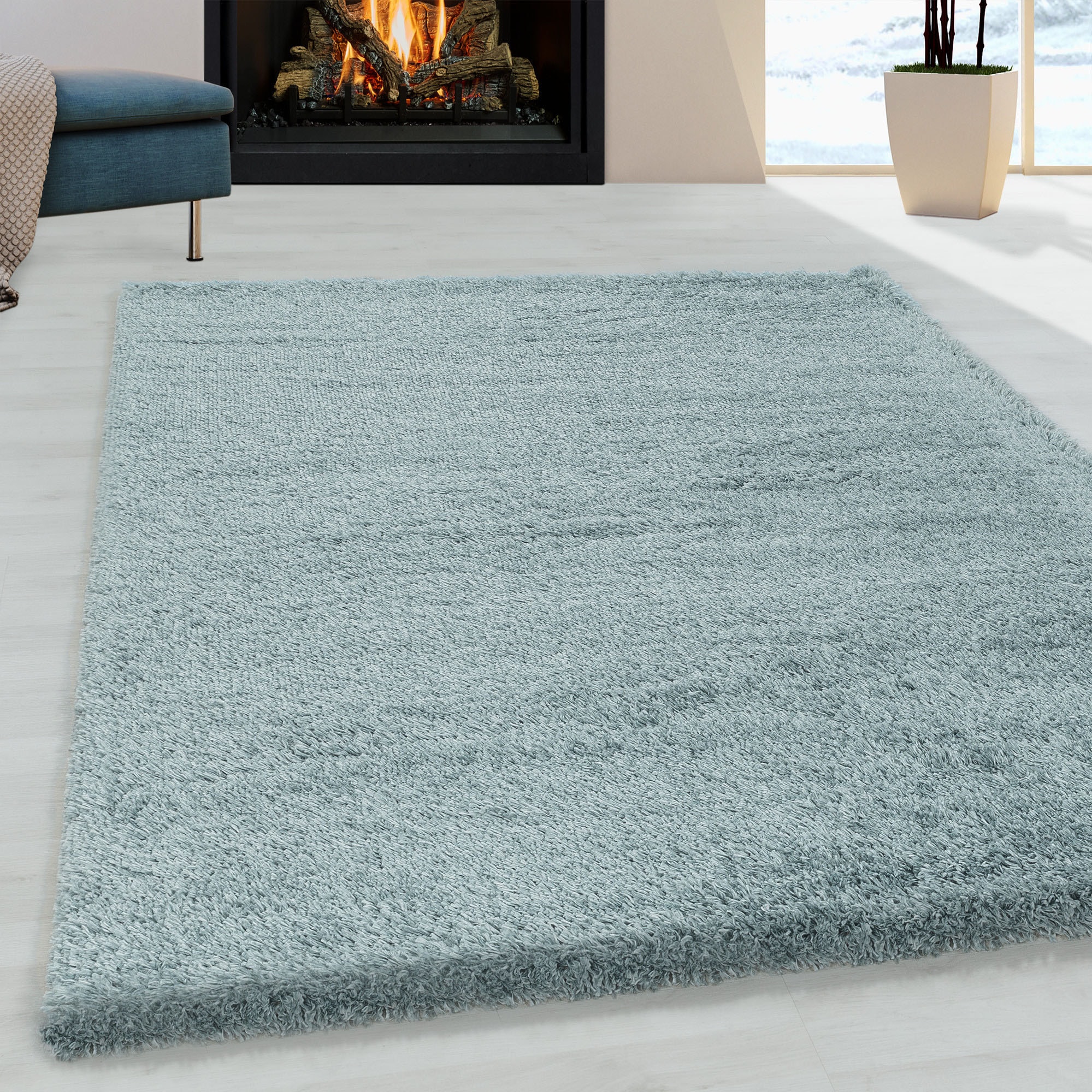 Ayyildiz Teppiche Hochflor-Teppich »FLUFFY 3500«, rechteckig, Langflor, Shaggy, uni, robust, auch in rund erhältlich, Wohnzimmer