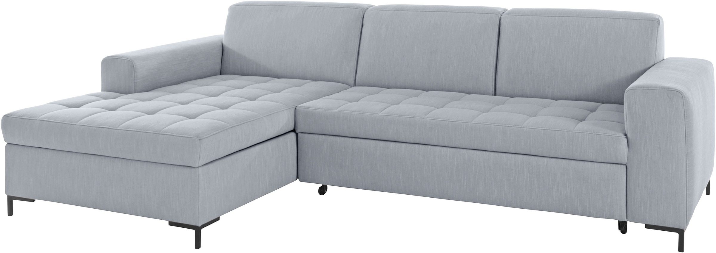 GOODproduct Ecksofa »Grazzo, zeitlos & elegant, moderne Sitzheftung, Breite 266cm, L-Form«, hochwertige Stoffe aus recyceltem Material, Steppung im Sitzbereich