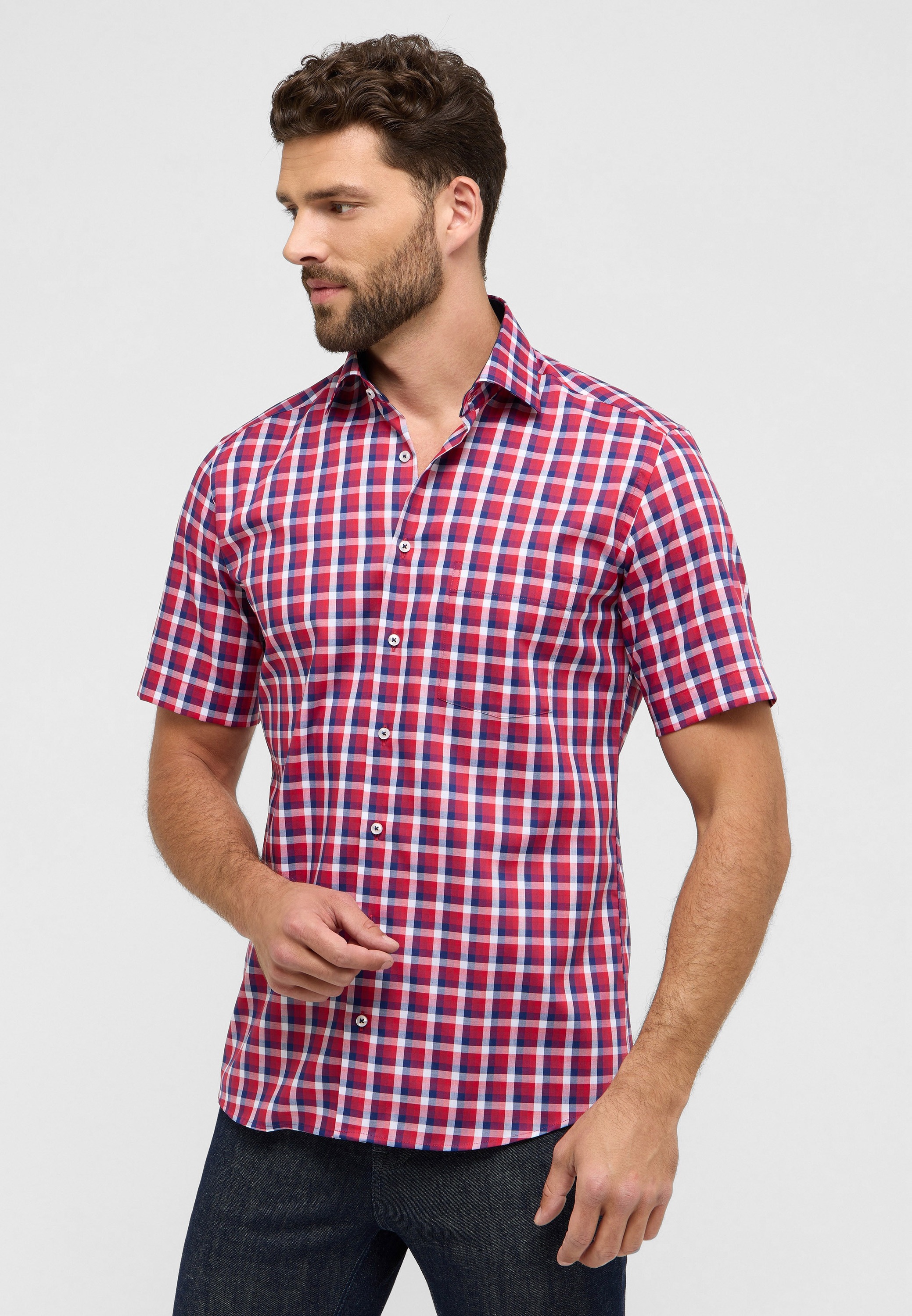Eterna Kurzarmhemd »MODERN FIT« NON IRON (bügelfrei)