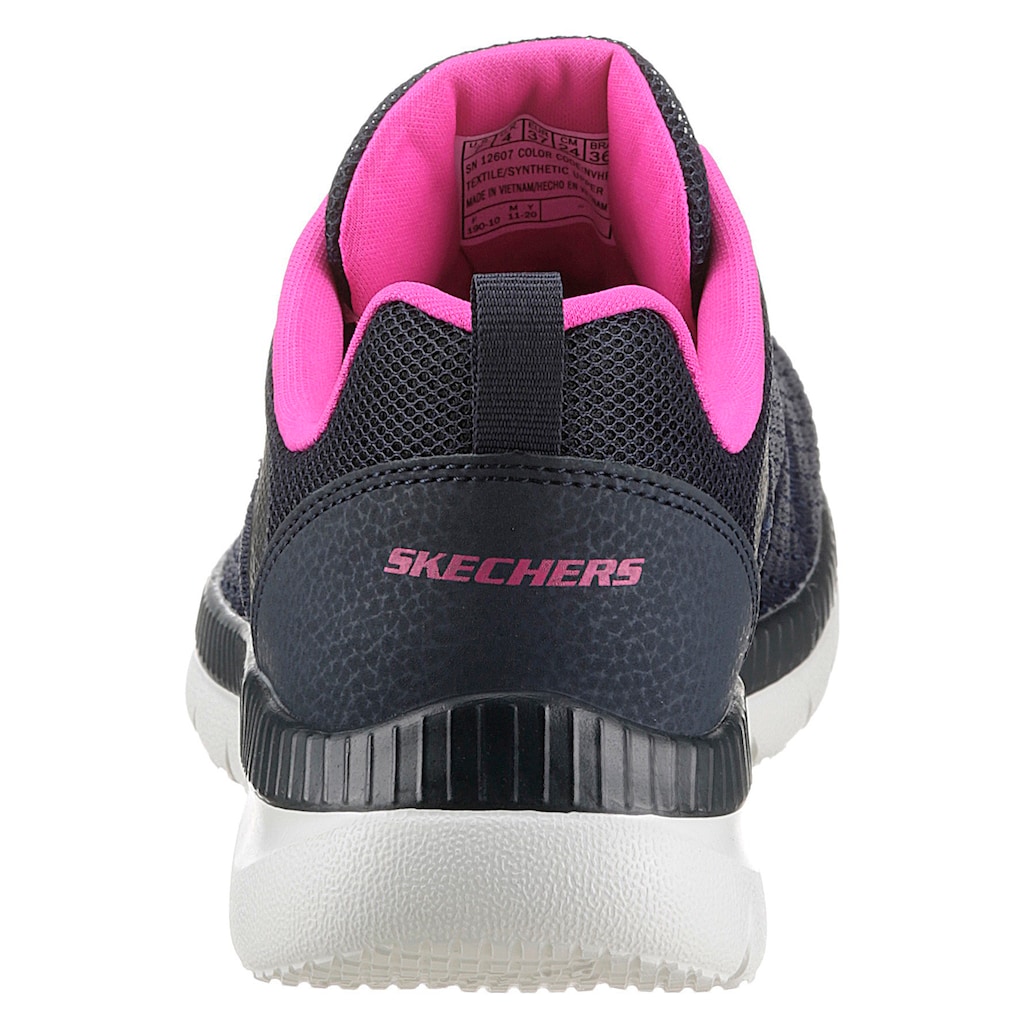Skechers Sneaker »BOUNTIFUL - QUICK PATH«, mit gepolsterter Innensohle, Freizeitschuh, Halbschuh, Schnürschuh