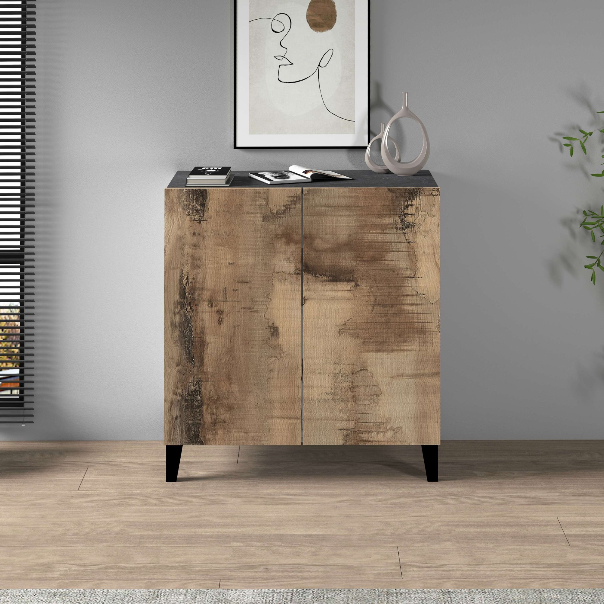 Home affaire Aktenschrank "Sunrise Aktenschrank, Mehrzweckschrank, Büroschrank" mit 2 Türen & 2 Fӓchern, Breite 79,2 cm, Made in Italy