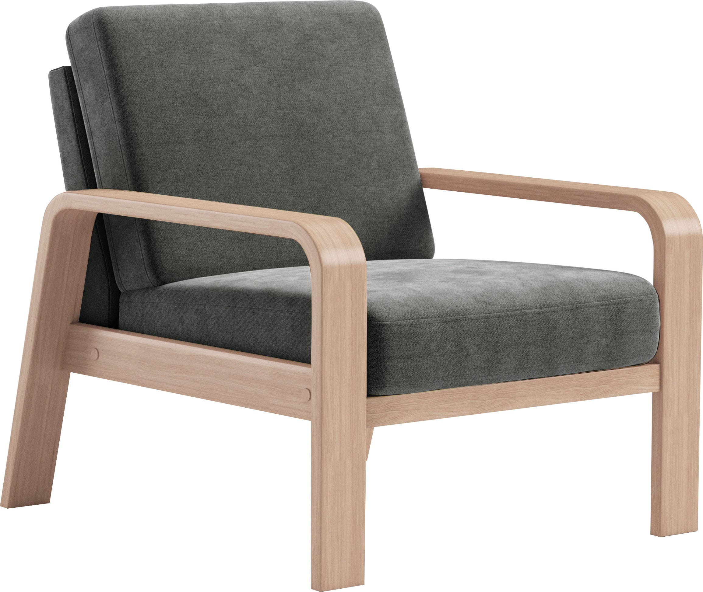 sit&more Sessel »Kolding«, Armlehnen aus Buchenholz in natur, verschiedene Bezüge und Farben