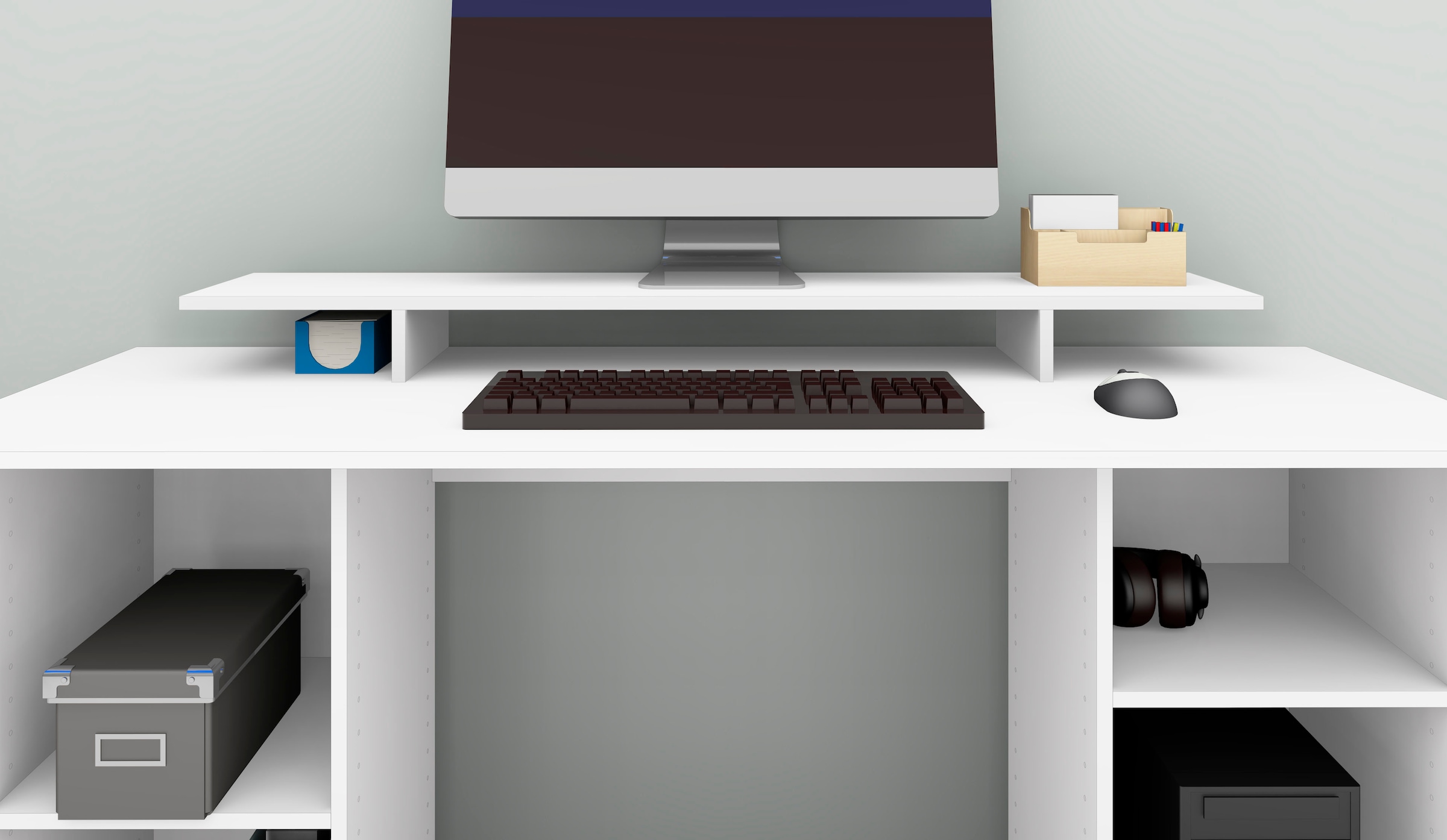 ❤ borchardt Möbel Bildschirmerhöhung Shop im im Design, Jelmoli-Online Schreibtischaufsatz Germany entdecken in Monitorständer, »Kai«, Made modernen