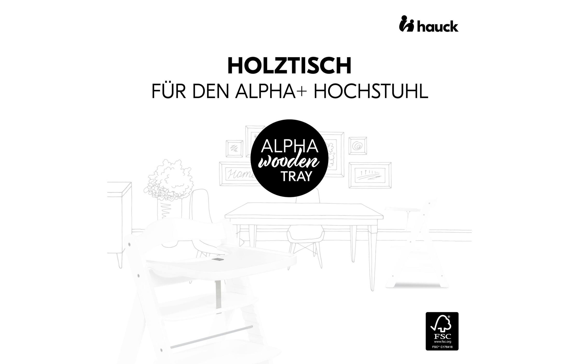 Hauck Hochstuhltablett »Alpha Wooden«