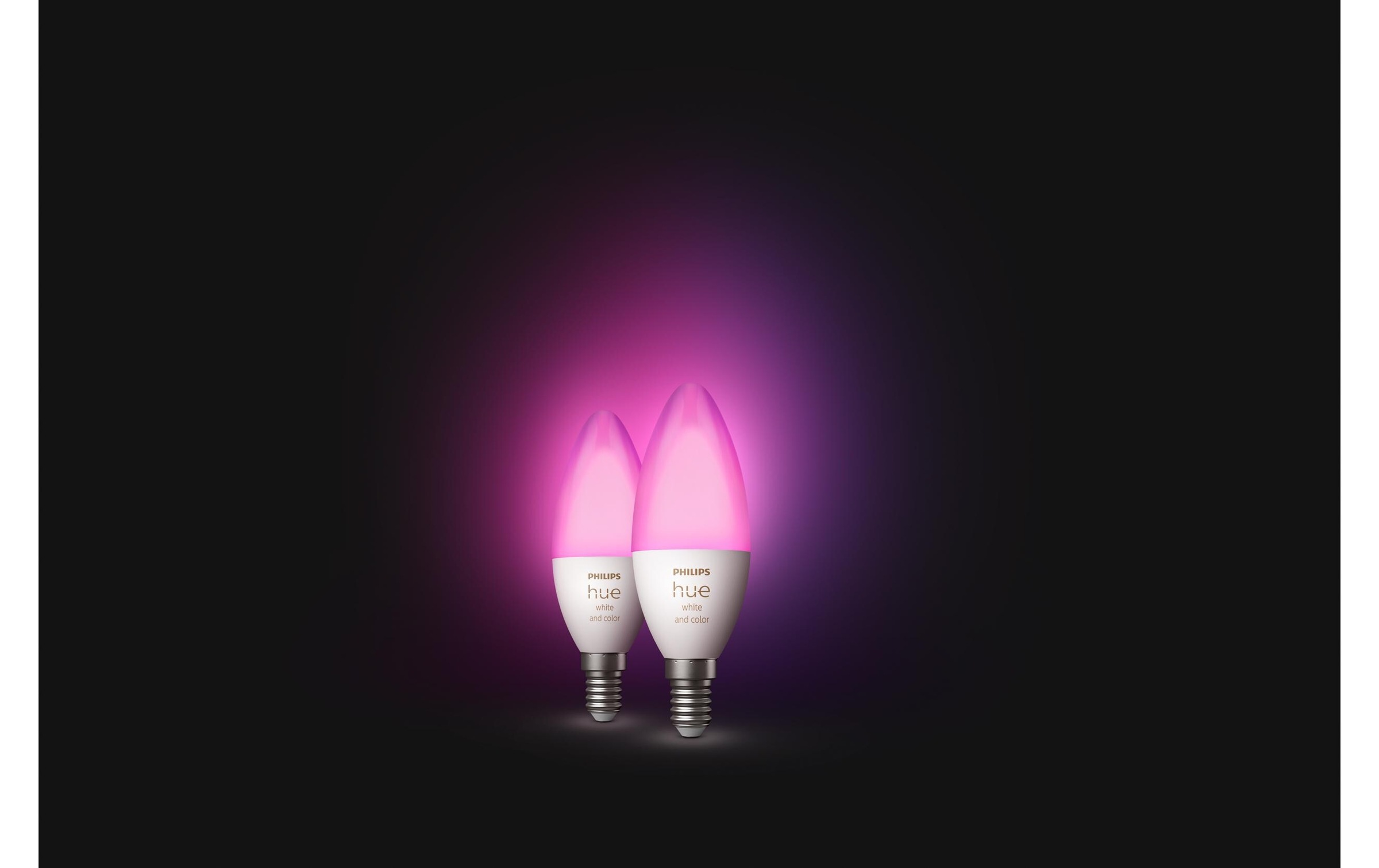 Philips Hue Spezialleuchtmittel »White & Color«, E14, Farbwechsler-Neutralweiss-Tageslichtweiss-Kaltweiss-Warmweiss