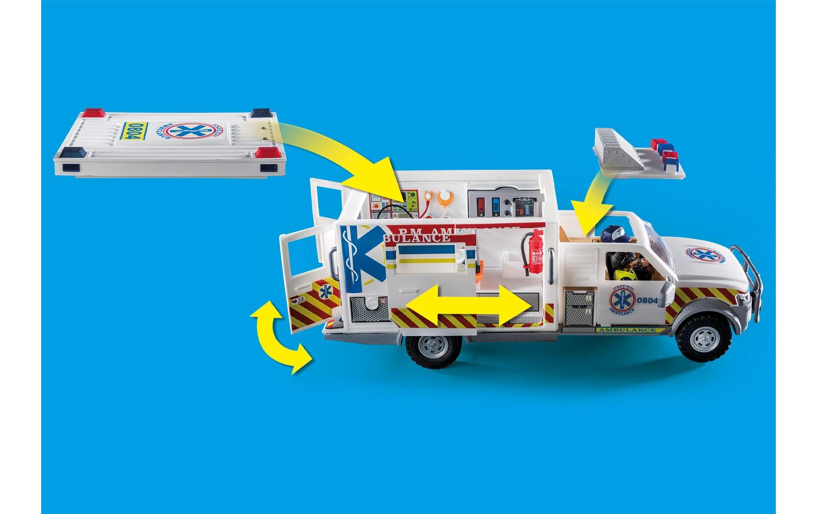 Playmobil® Spielbausteine »City Action Rettungs-Fahrzeug: US Ambulance 70936«, (93 St.)