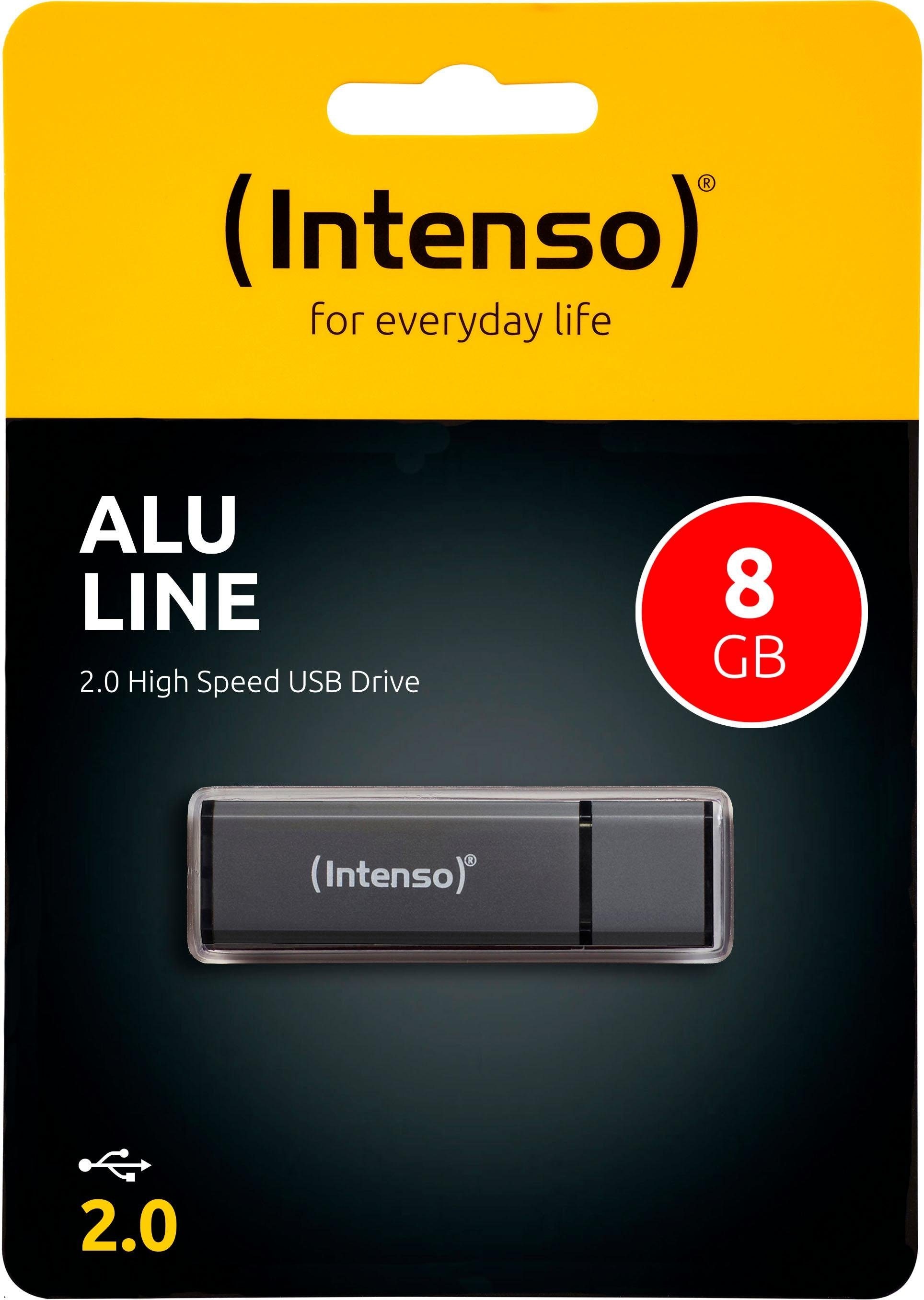 Intenso USB-Stick »Alu Line«, (USB 2.0 Lesegeschwindigkeit 28 MB/s)
