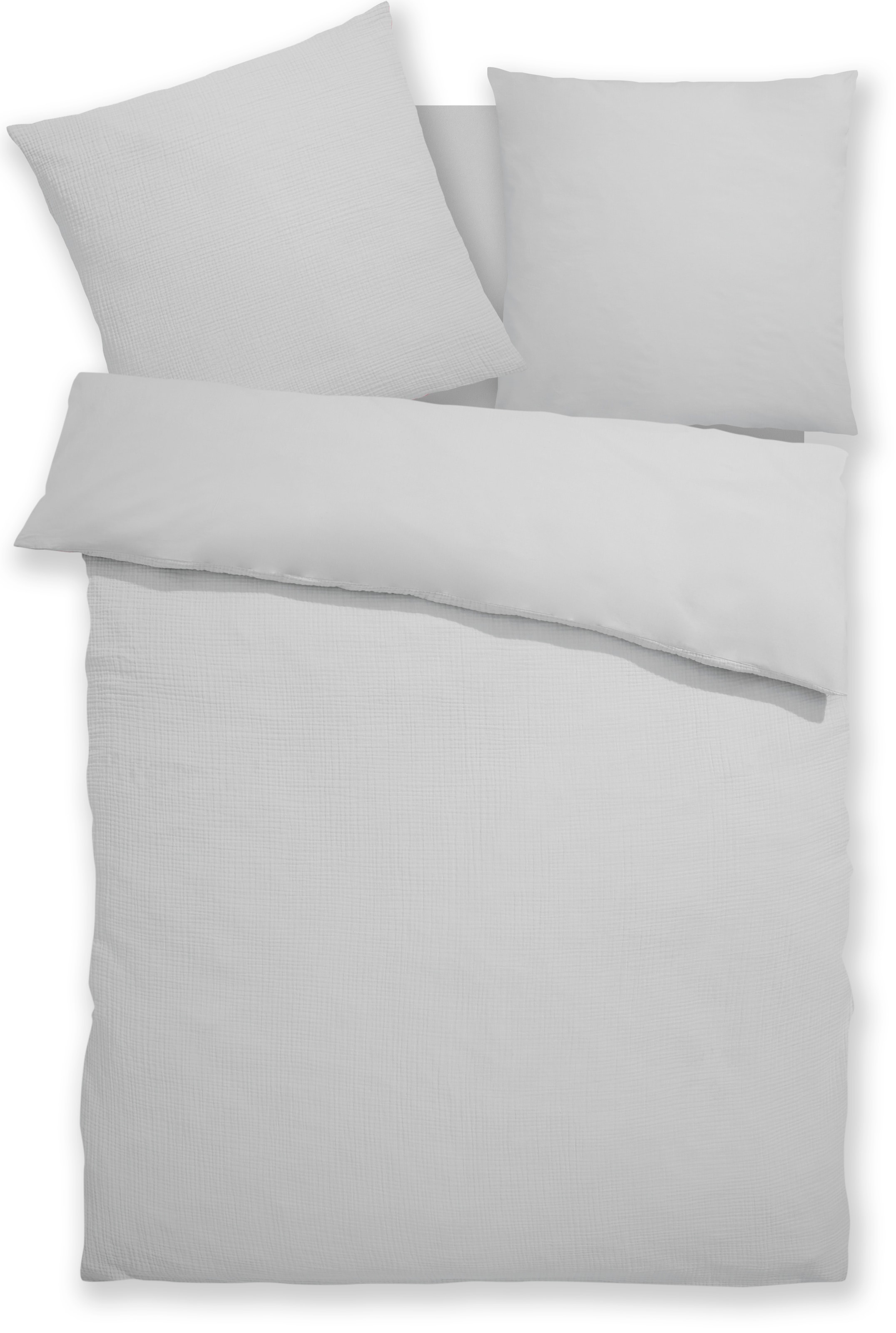 my home Wendebettwäsche »Sari3«, Bettwäsche aus 100% Baumwolle in weichem Musselin, Rückseite Renforcé